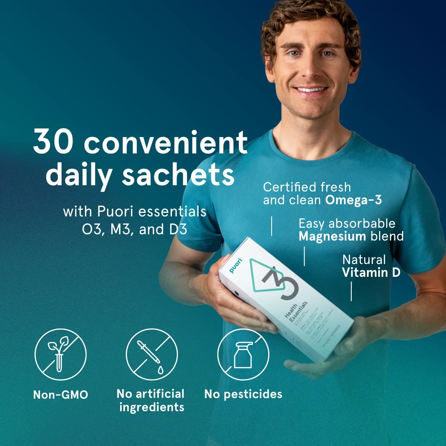 Puori P3 - Health Essentials Sachets (O3, M3, D3)