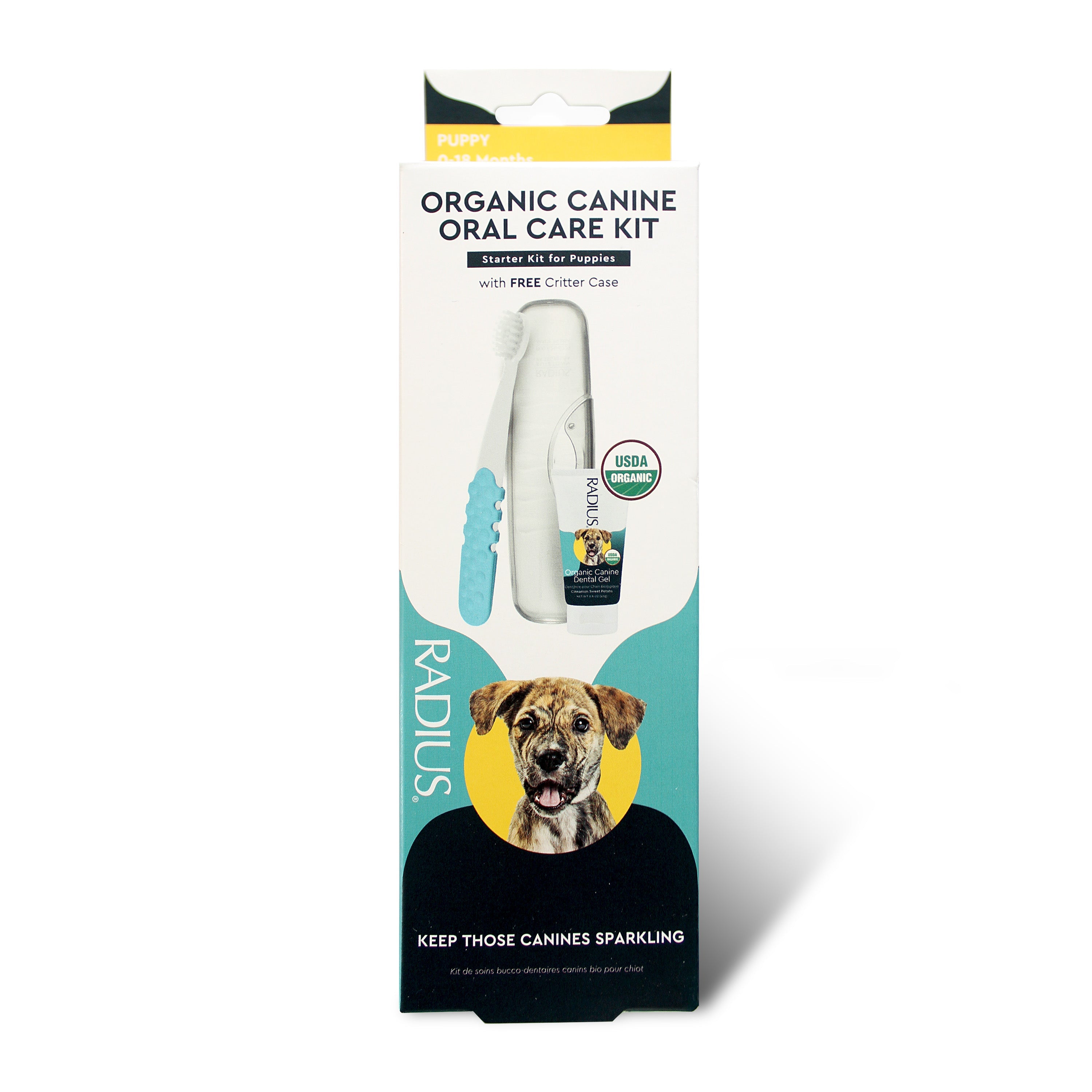 Radius Organic Canine Dental Kit with FREE Critter Case