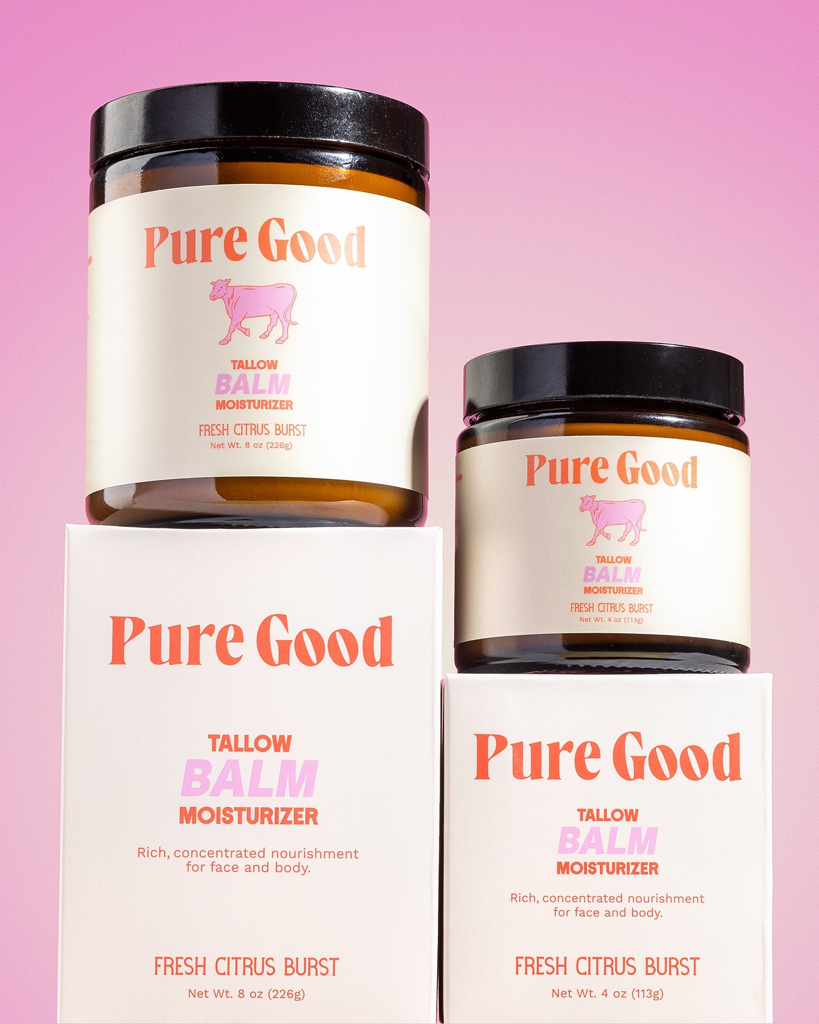 Pure Good Fresh Citrus Burst Tallow Balm - Hydration and Vitamin C