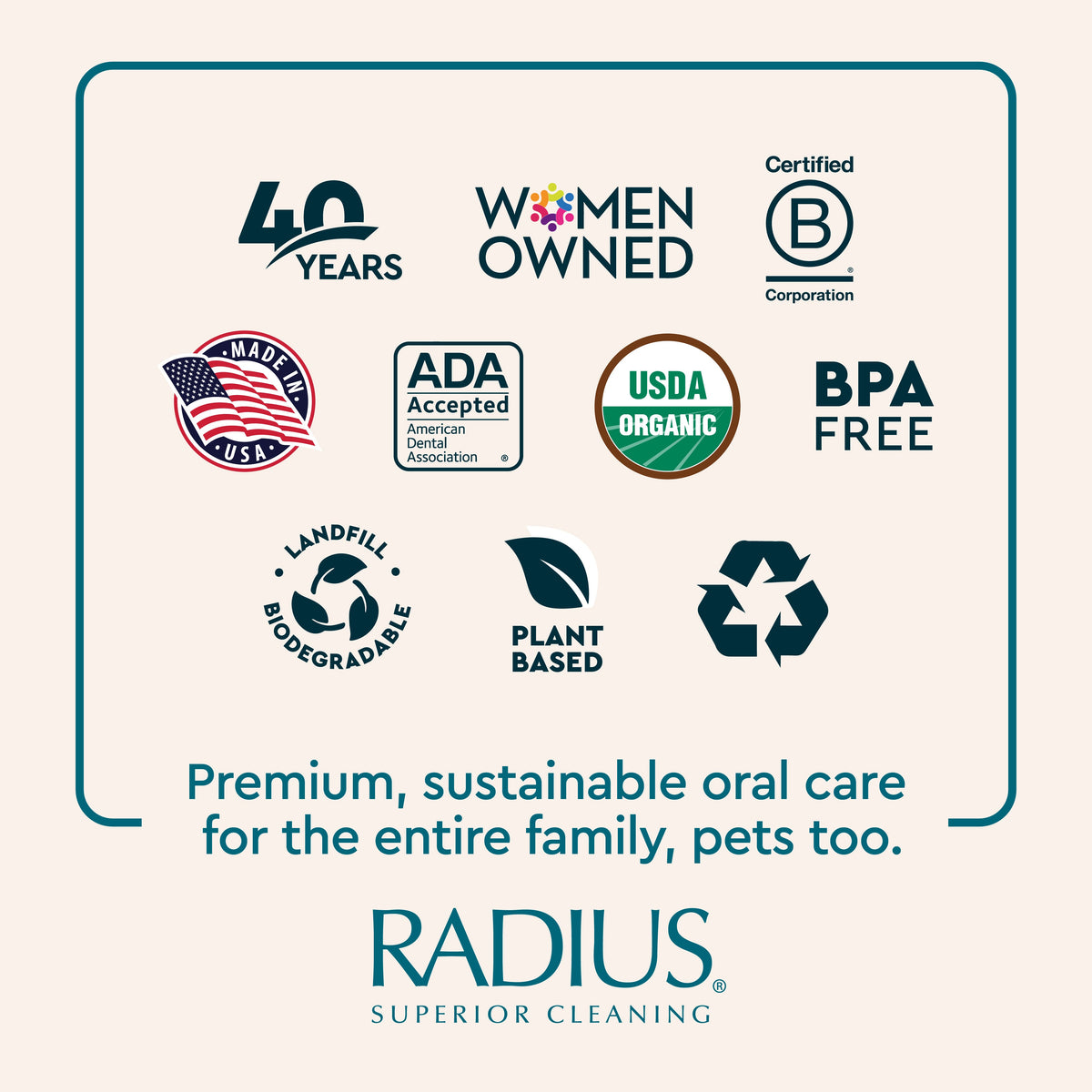 Radius Organic Canine Dental Kit with FREE Critter Case