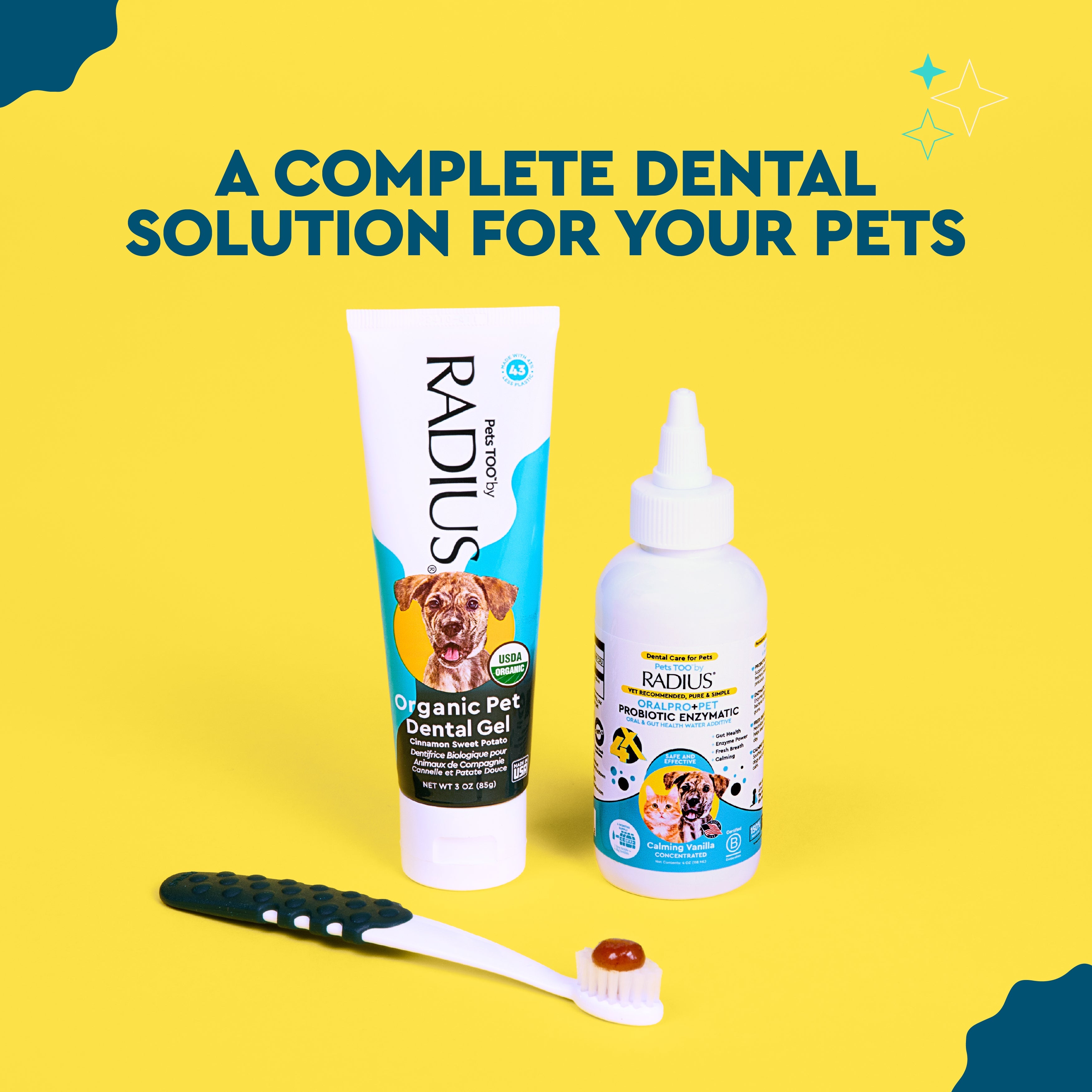 Radius Organic Canine Dental Kit with FREE Critter Case