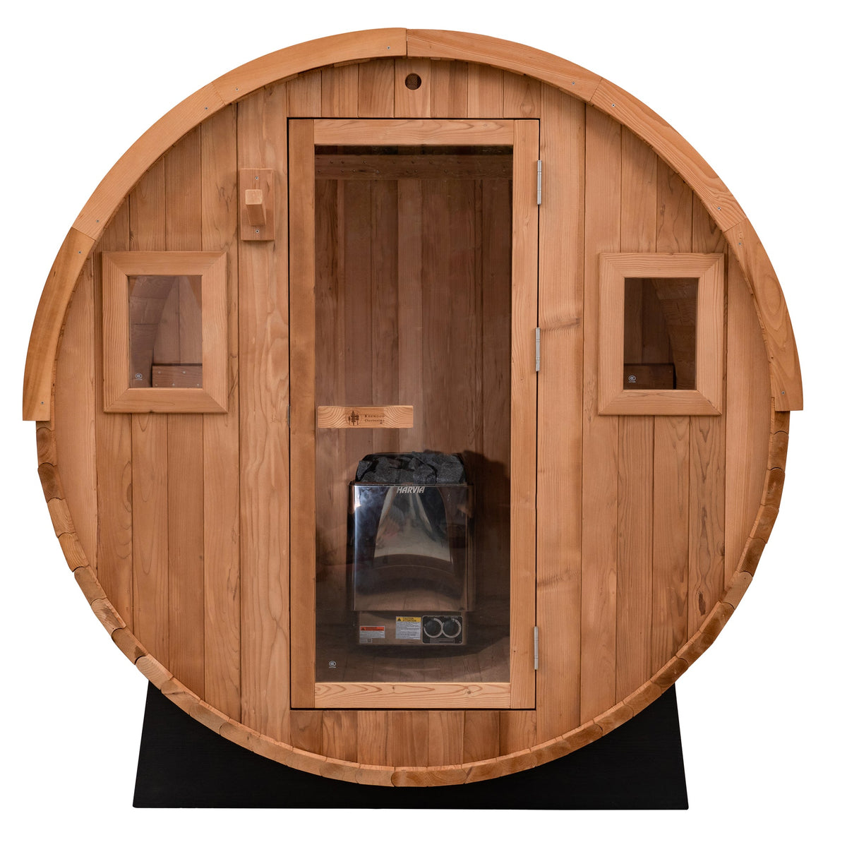 Redwood Outdoors Barrel Outdoor Sauna - 6 Person w/ Harvia Spirit Wi-Fi 8kW Heater