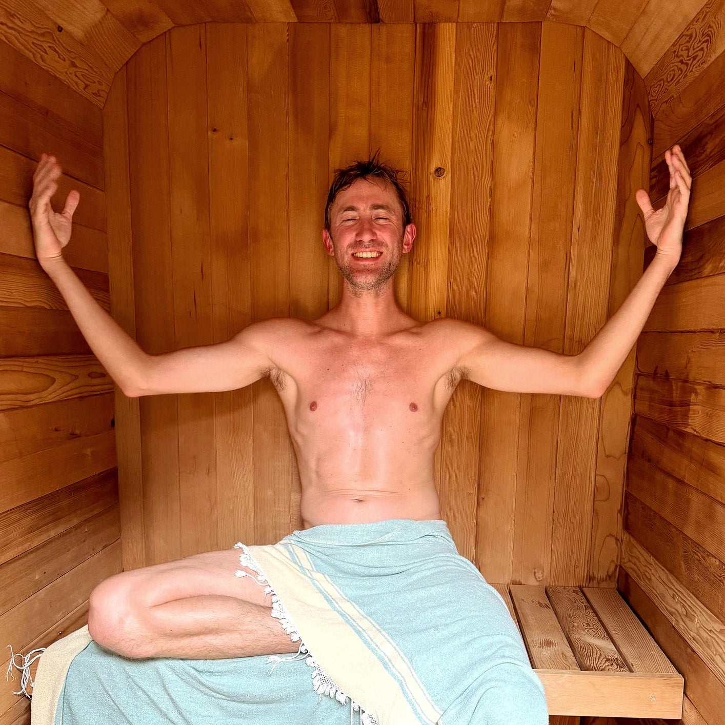 Redwood Outdoors Duo Outdoor Sauna - 2 Person w/ Harvia KIP 8kW Heater