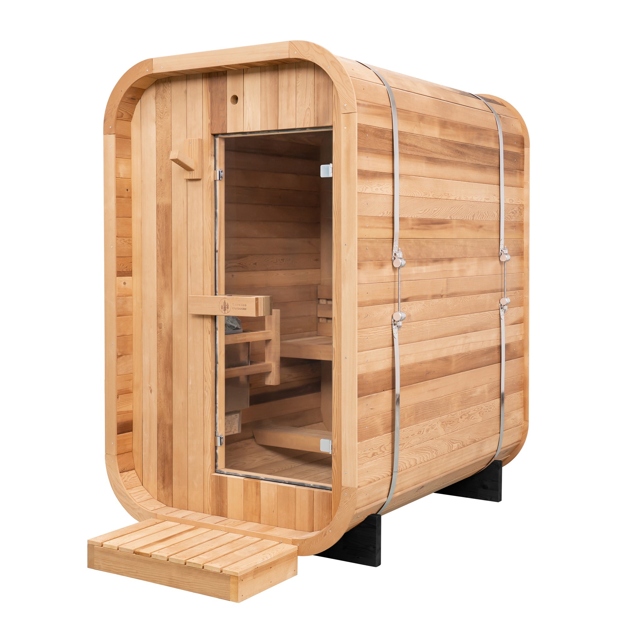 Redwood Outdoors Duo Outdoor Sauna - 2 Person w/ Harvia KIP 8kW Heater