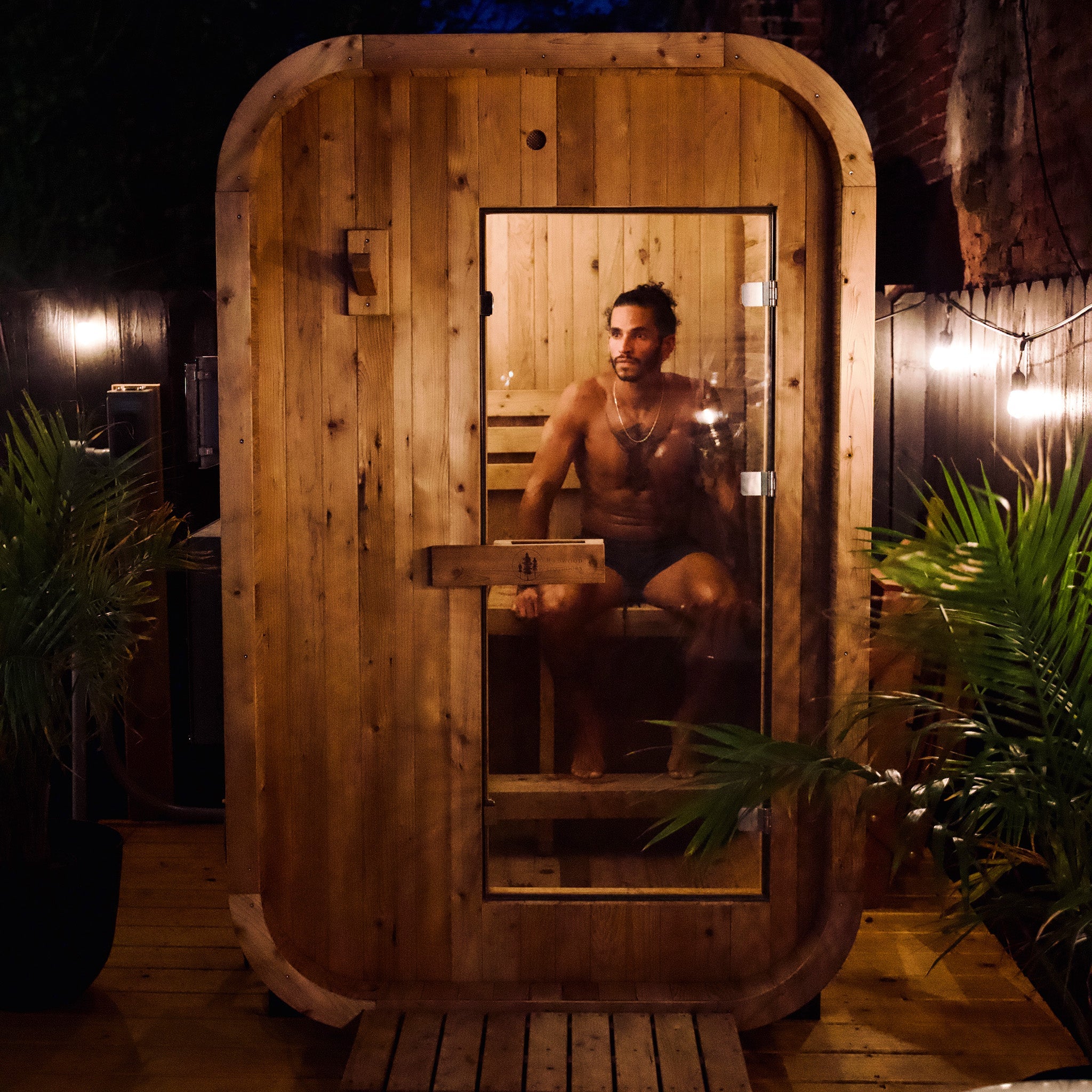 Redwood Outdoors Duo Outdoor Sauna - 2 Person w/ Harvia KIP 8kW Heater