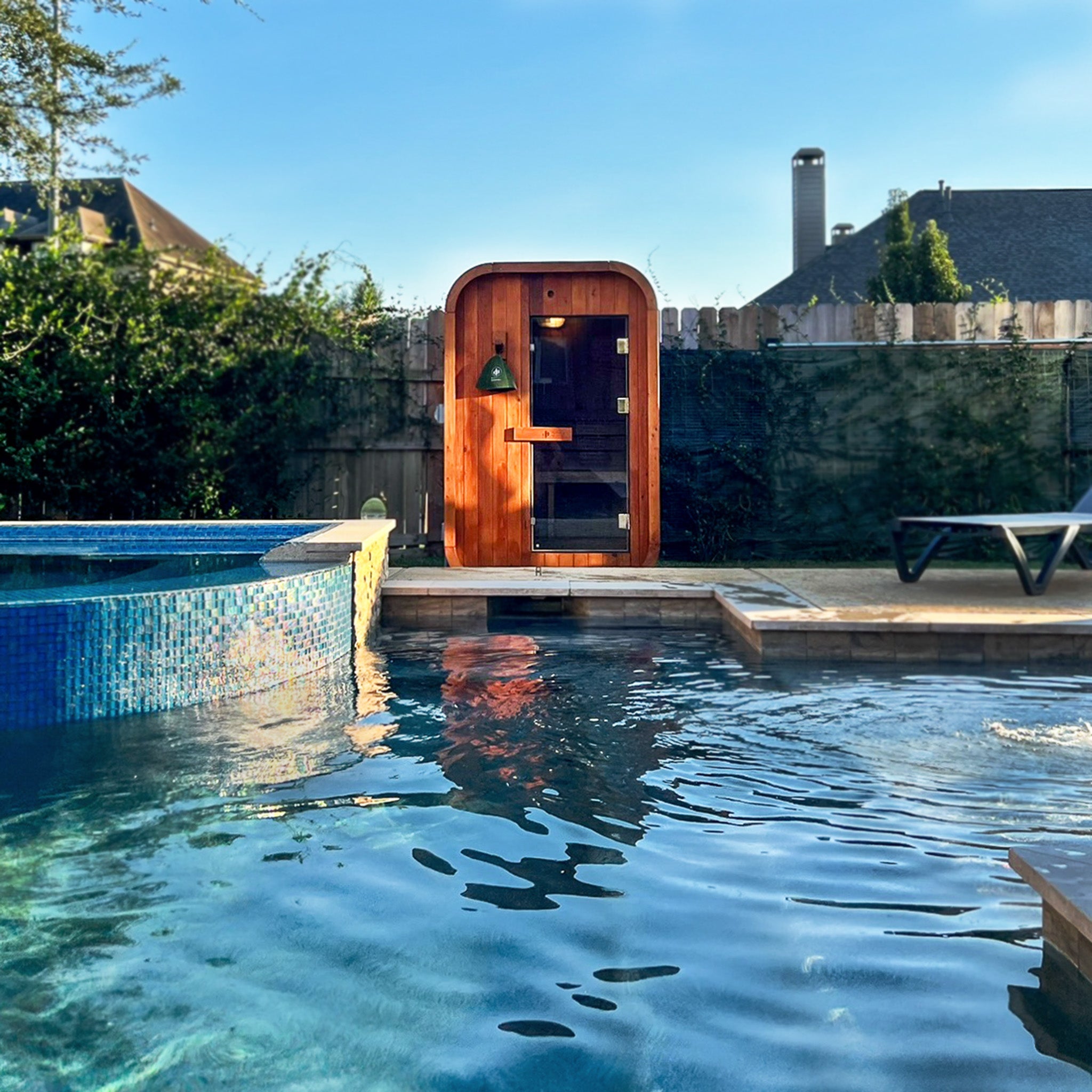 Redwood Outdoors Duo Outdoor Sauna - 2 Person w/ Harvia KIP 8kW Heater