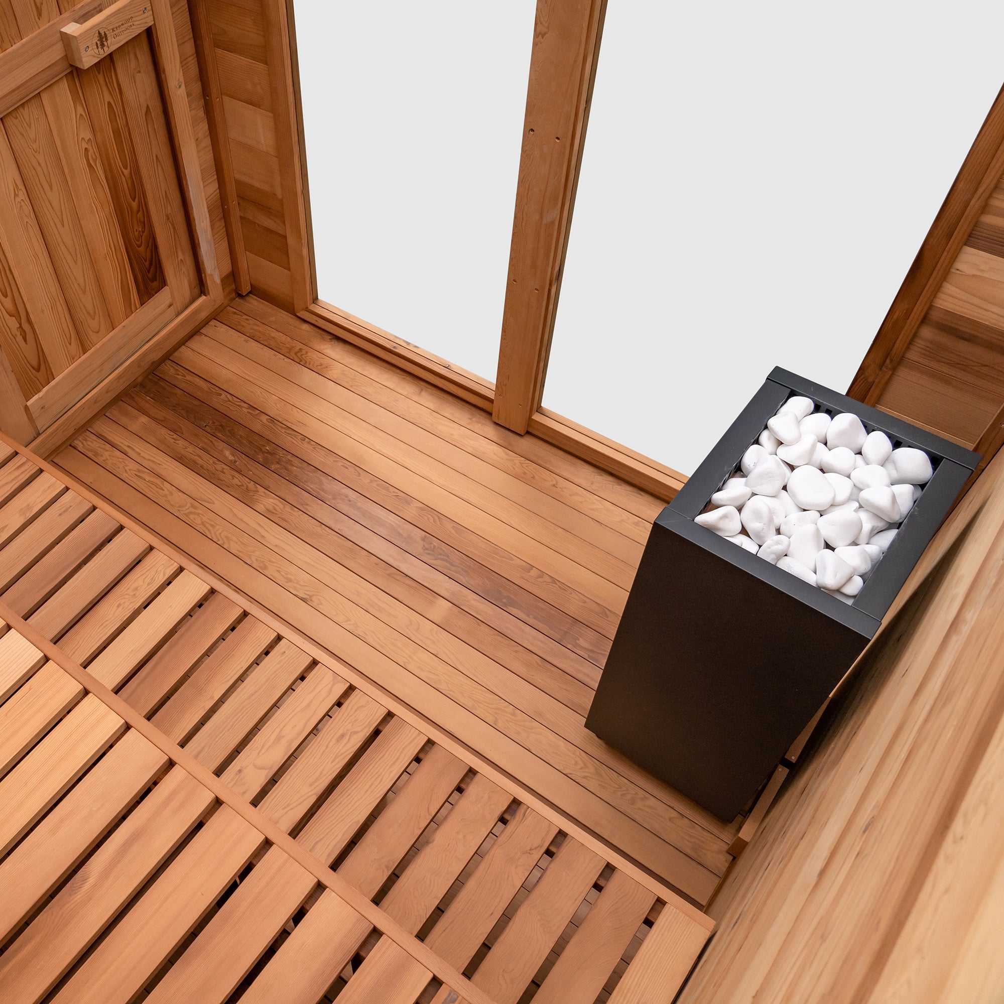 Redwood Outdoors Garden Outdoor Sauna - 8 Person w/ Harvia Spirit Wi-Fi 8kW Heater