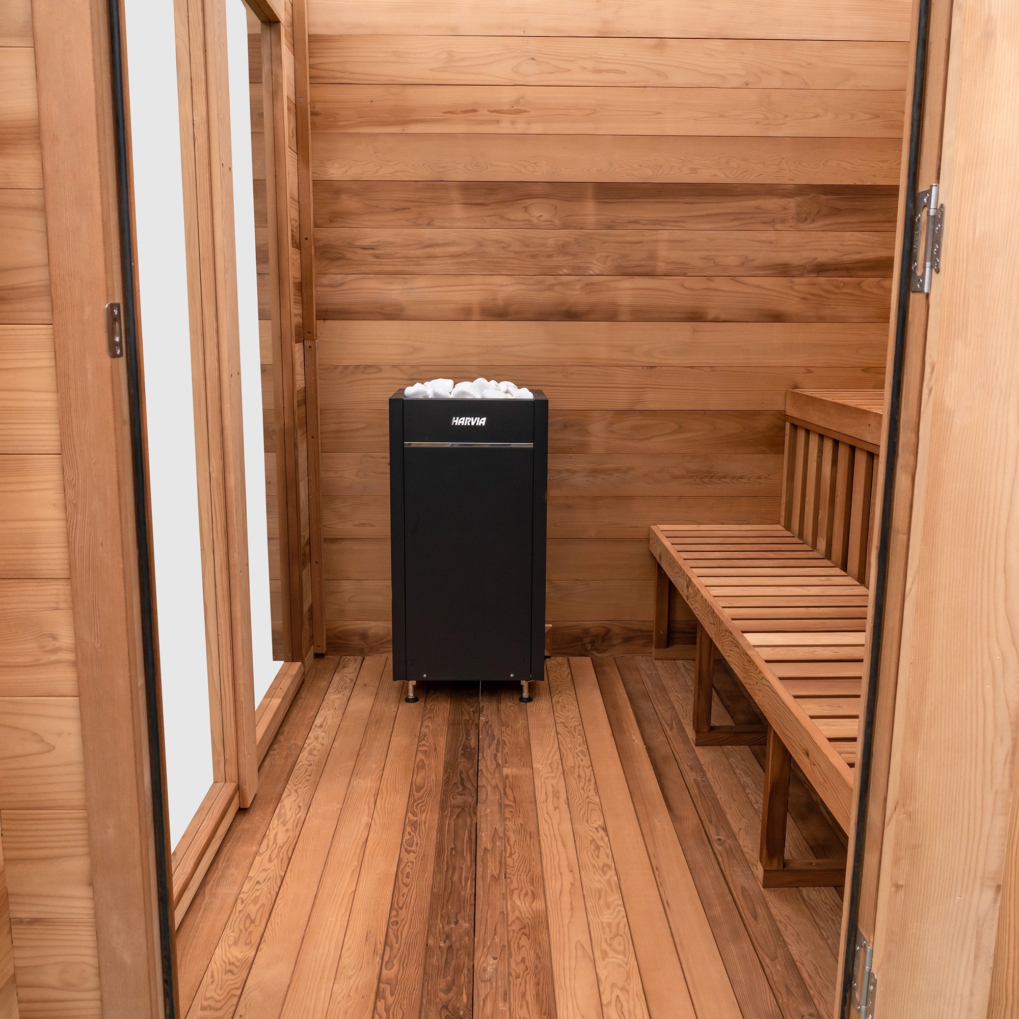 Redwood Outdoors Garden Outdoor Sauna - 8 Person w/ Harvia Spirit Wi-Fi 8kW Heater