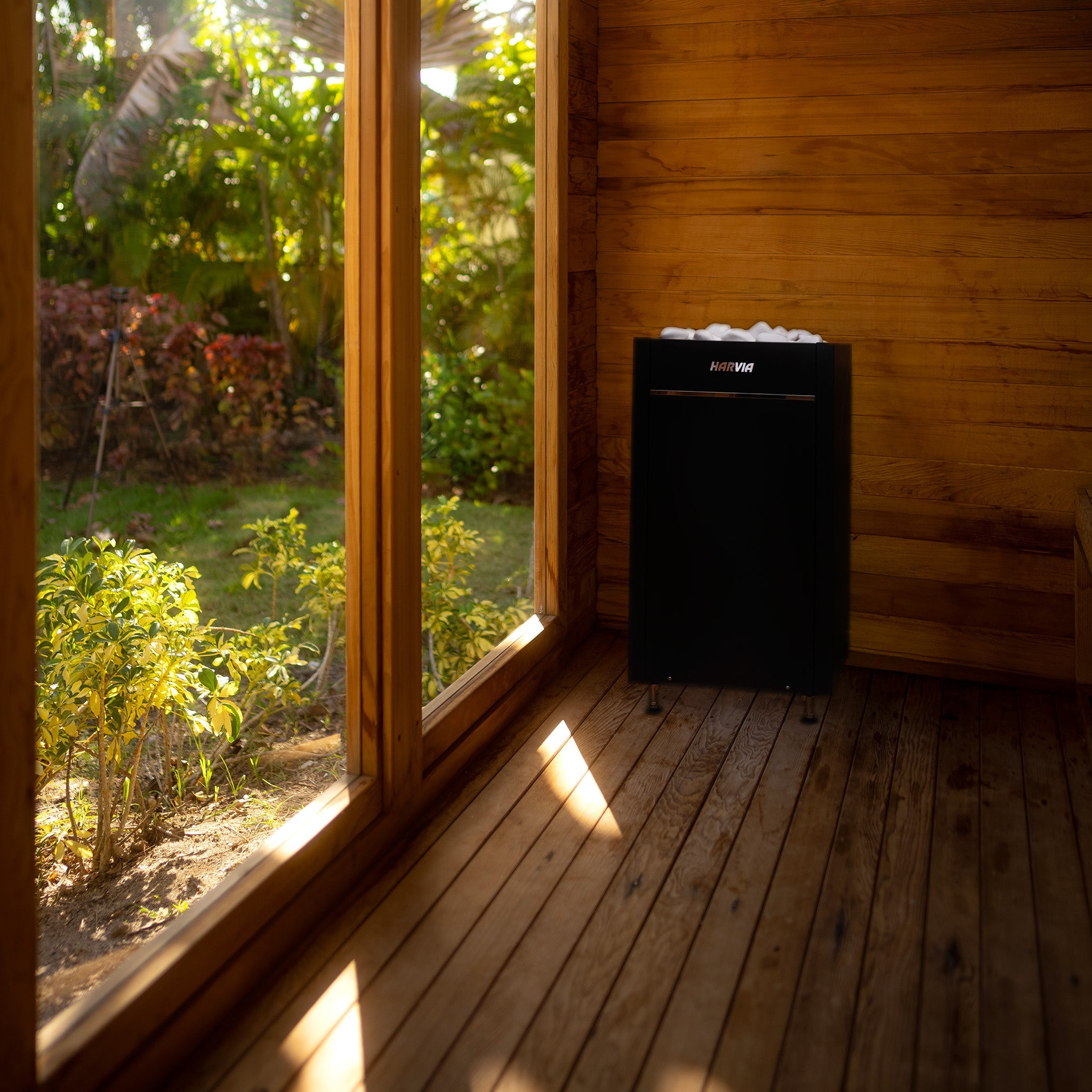 Redwood Outdoors Garden Outdoor Sauna - 8 Person w/ Harvia Spirit Wi-Fi 8kW Heater