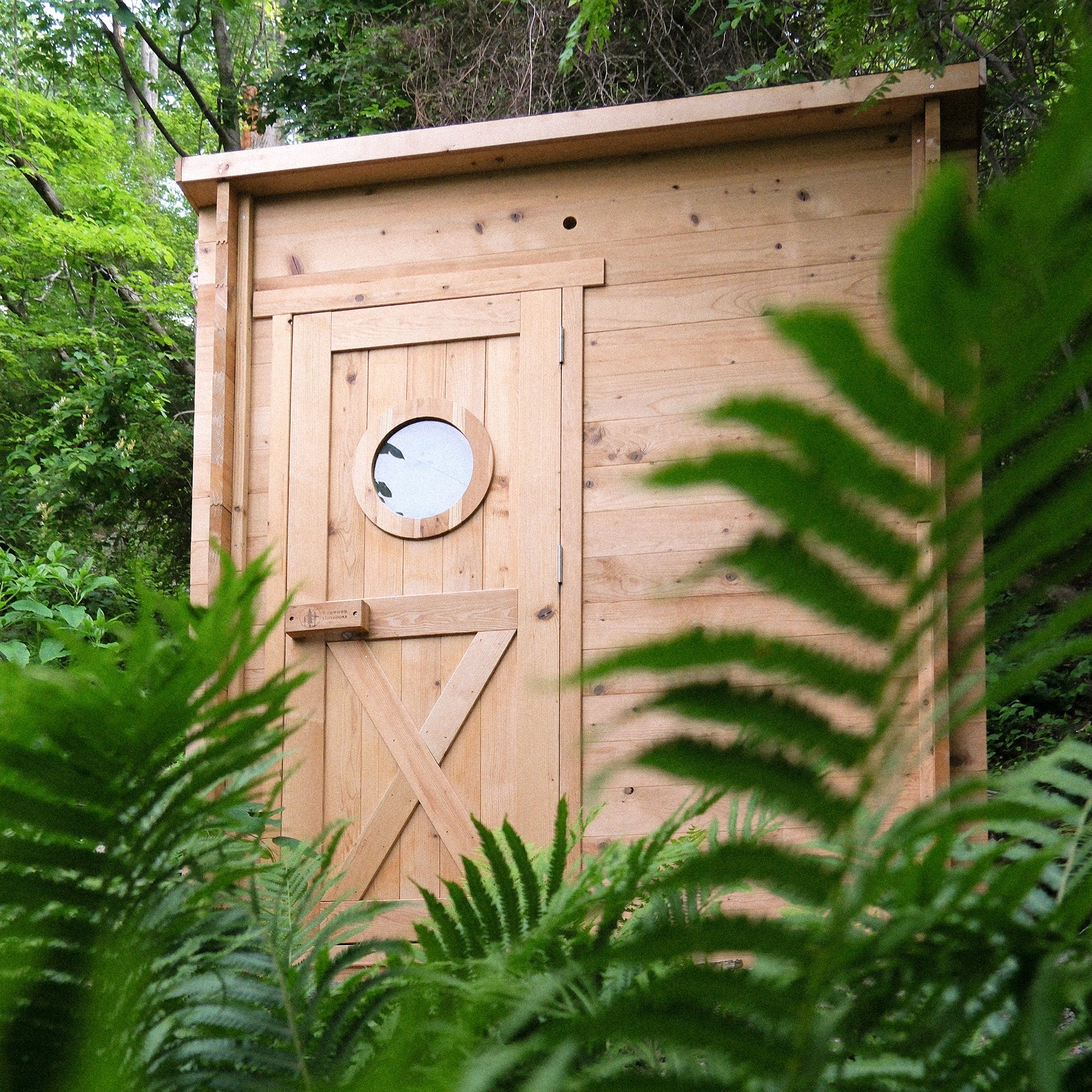 Redwood Outdoors Garden Outdoor Sauna - 8 Person w/ Harvia Spirit Wi-Fi 8kW Heater