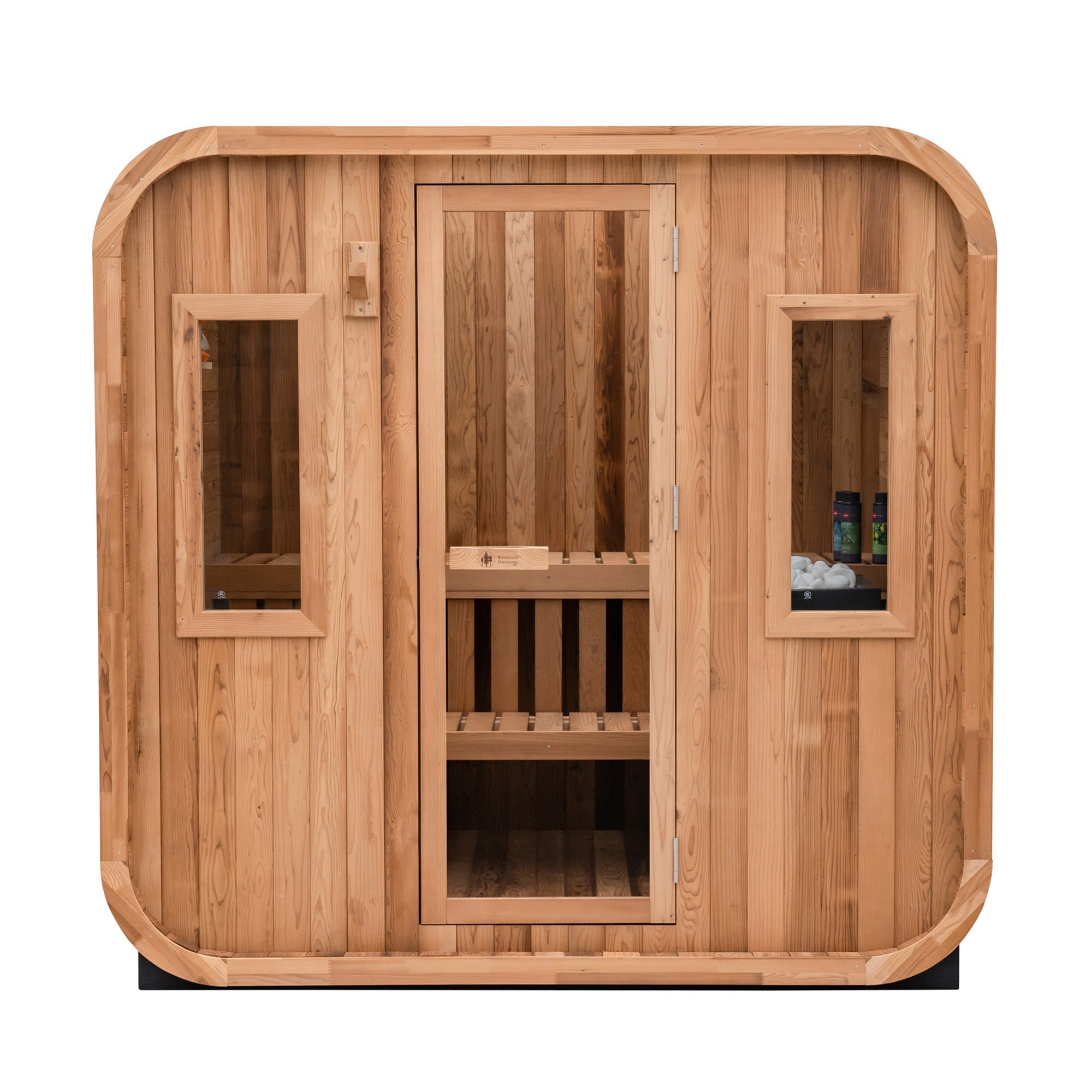 Redwood Outdoors Summit Outdoor Sauna - 6 Person w/ Harvia Spirit Wi-Fi 8kW Heater