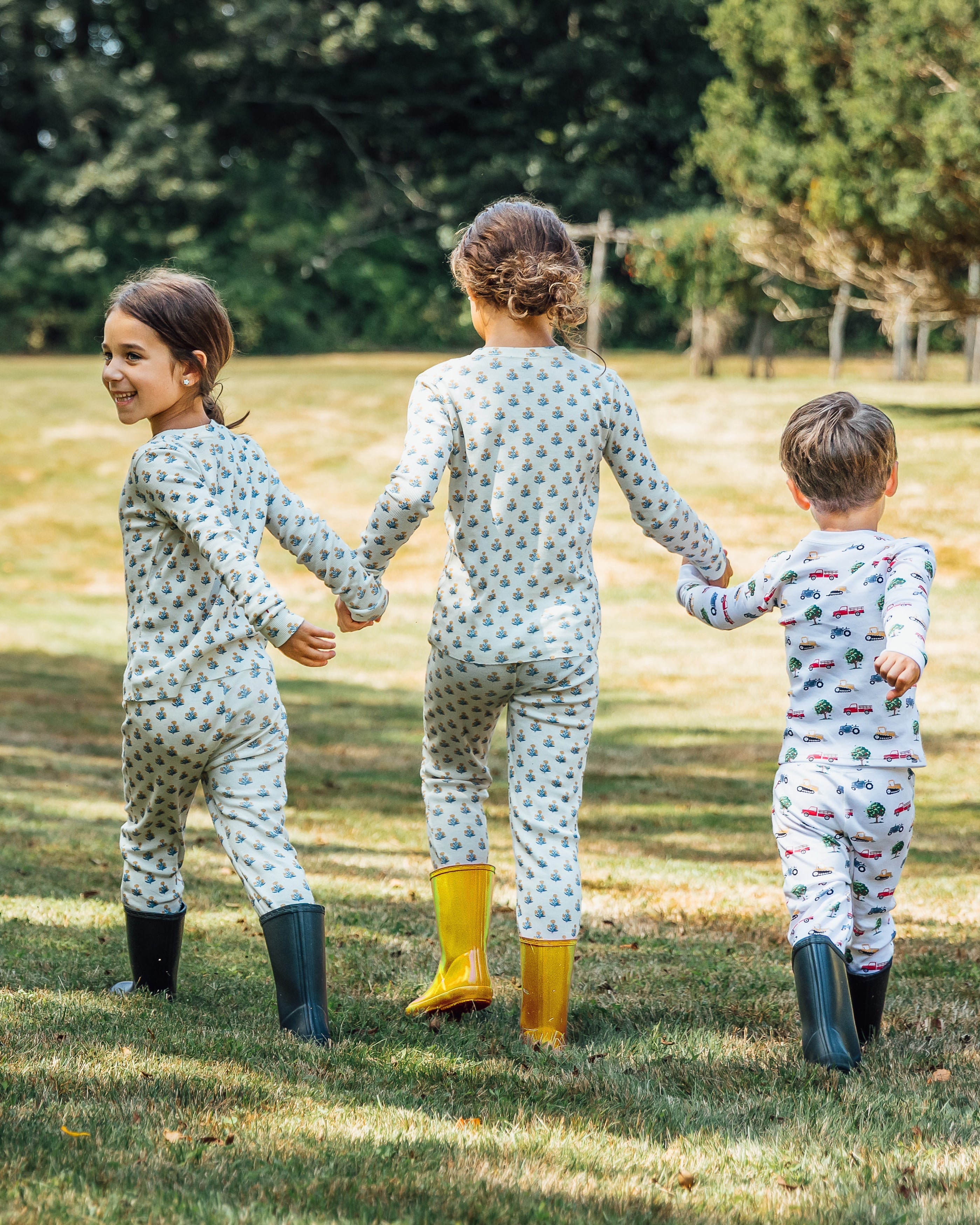 12|12 The Organic Long Sleeve Pajama Set [Marigold Block Floral]