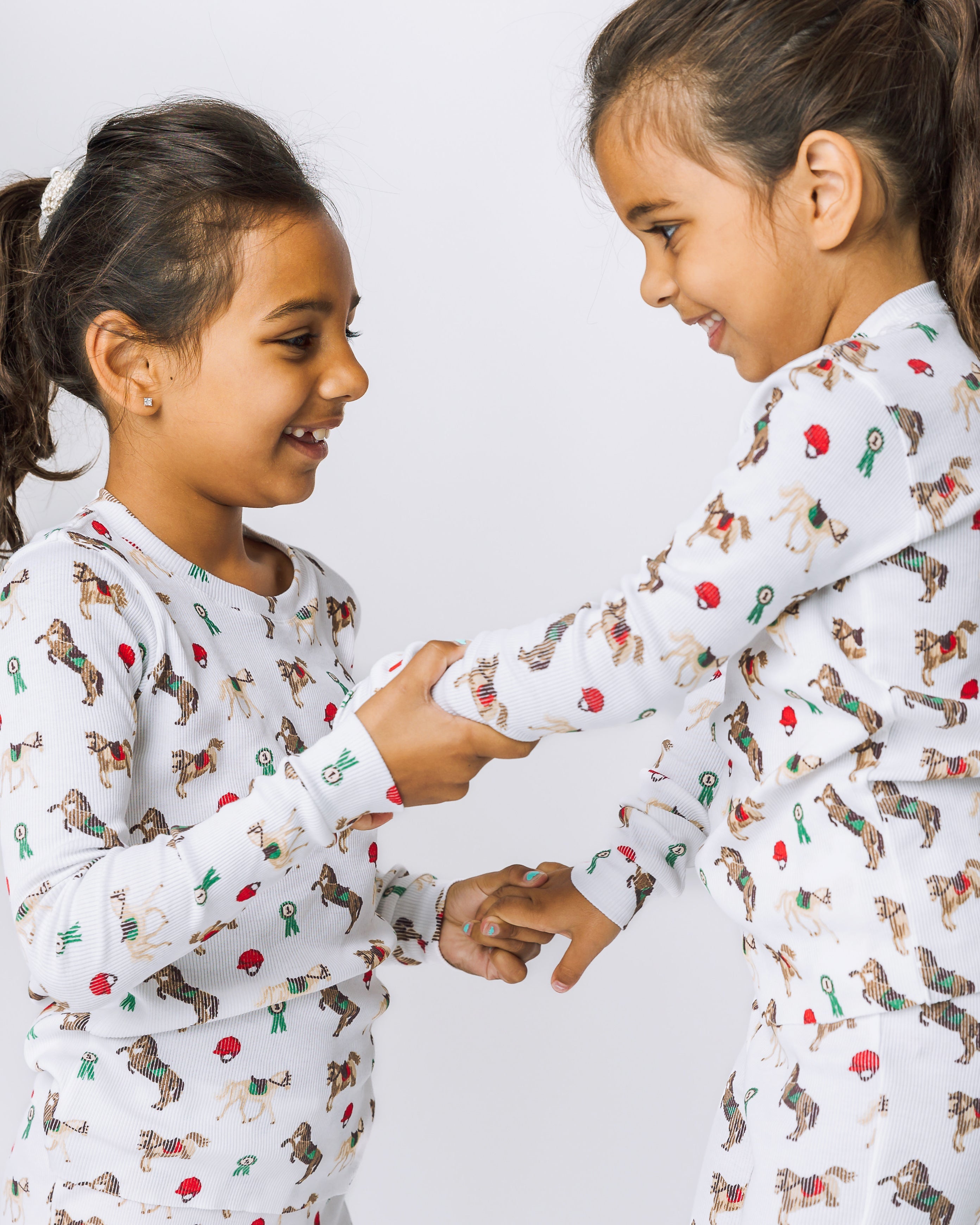 12|12 The Organic Long Sleeve Pajama Set [Riding Ponies]