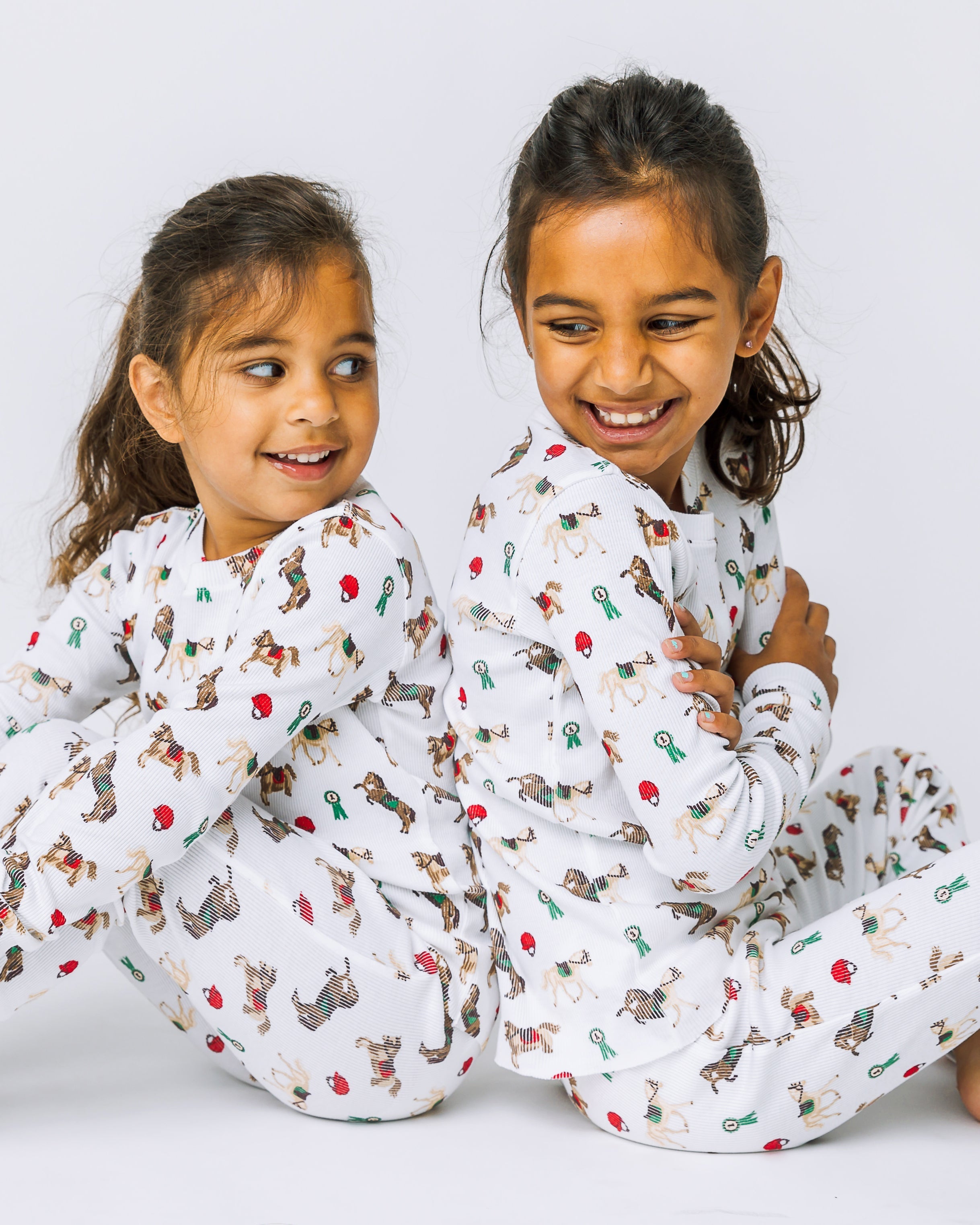 12|12 The Organic Long Sleeve Pajama Set [Riding Ponies]