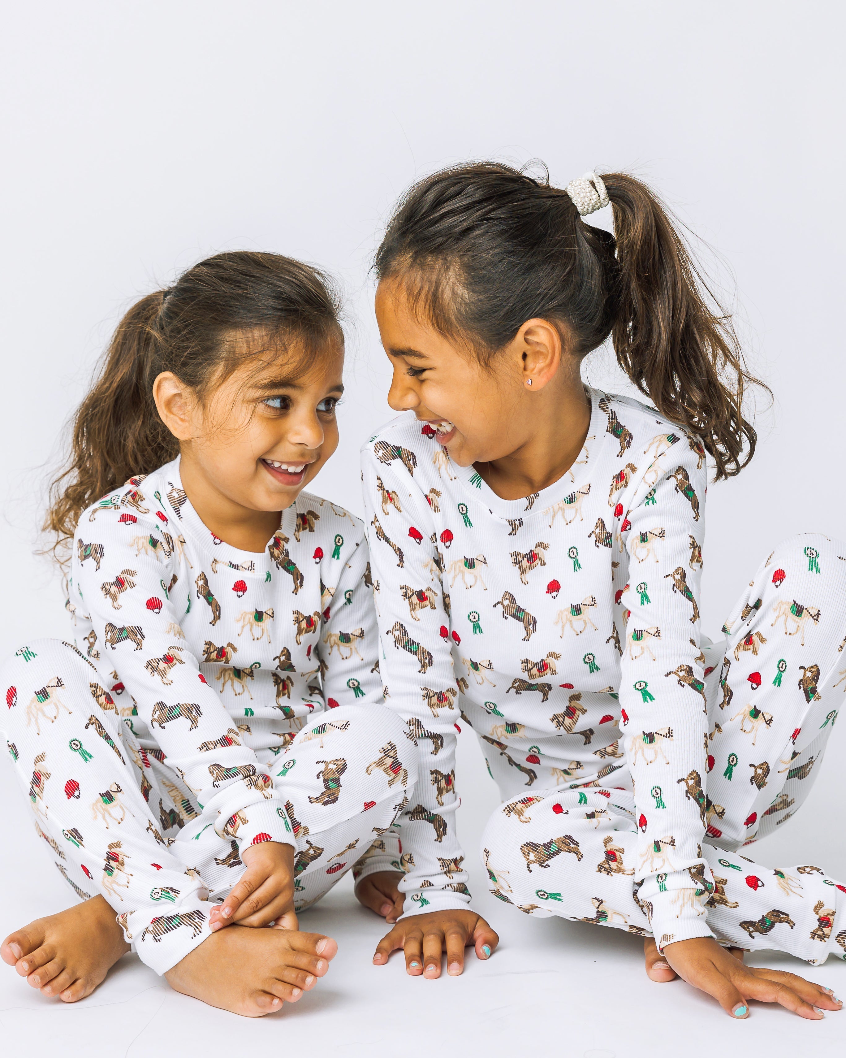 12|12 The Organic Long Sleeve Pajama Set [Riding Ponies]