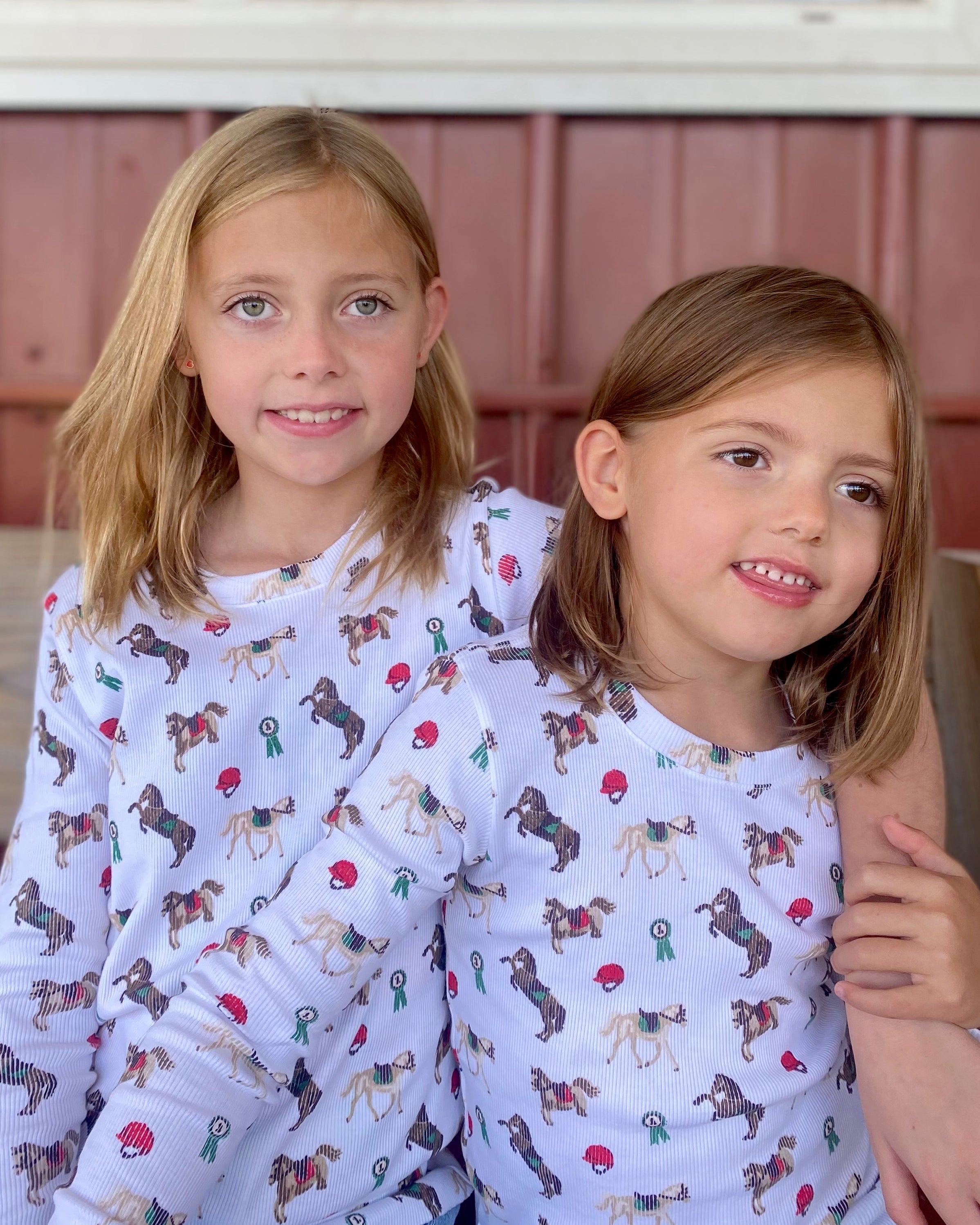 12|12 The Organic Long Sleeve Pajama Set [Riding Ponies]