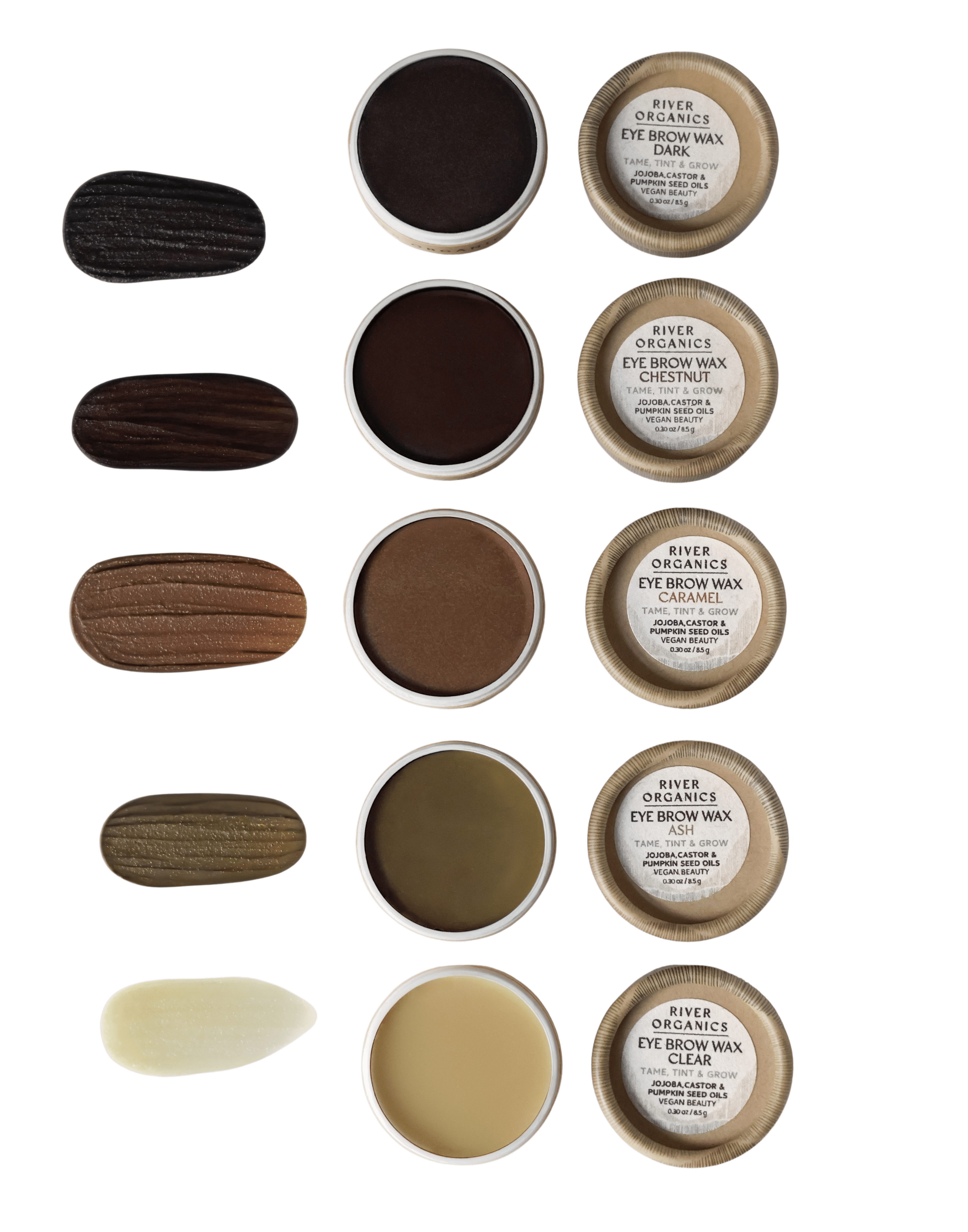 River Organics Brow Wax - Tame, Tint & Grow