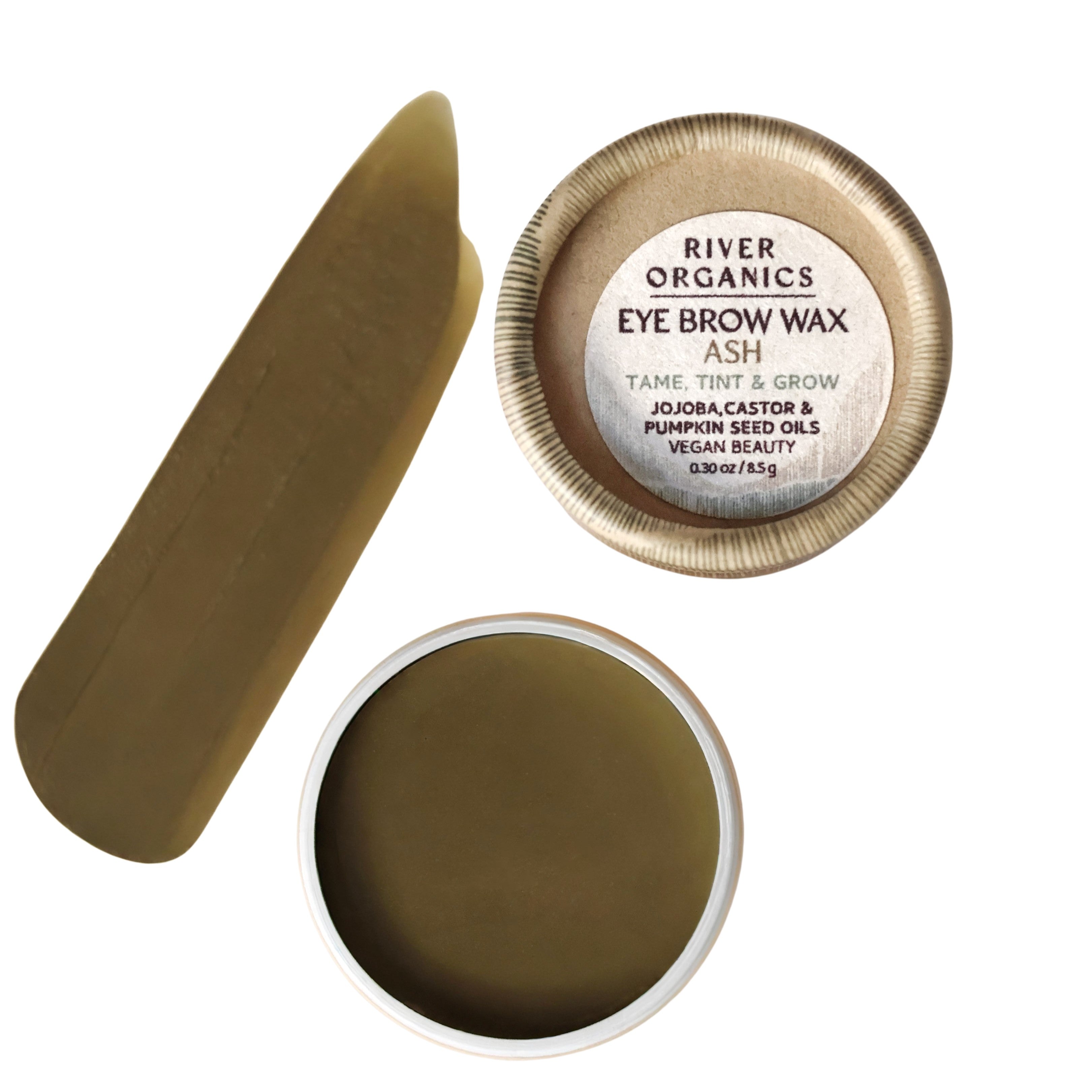 River Organics Brow Wax - Tame, Tint & Grow