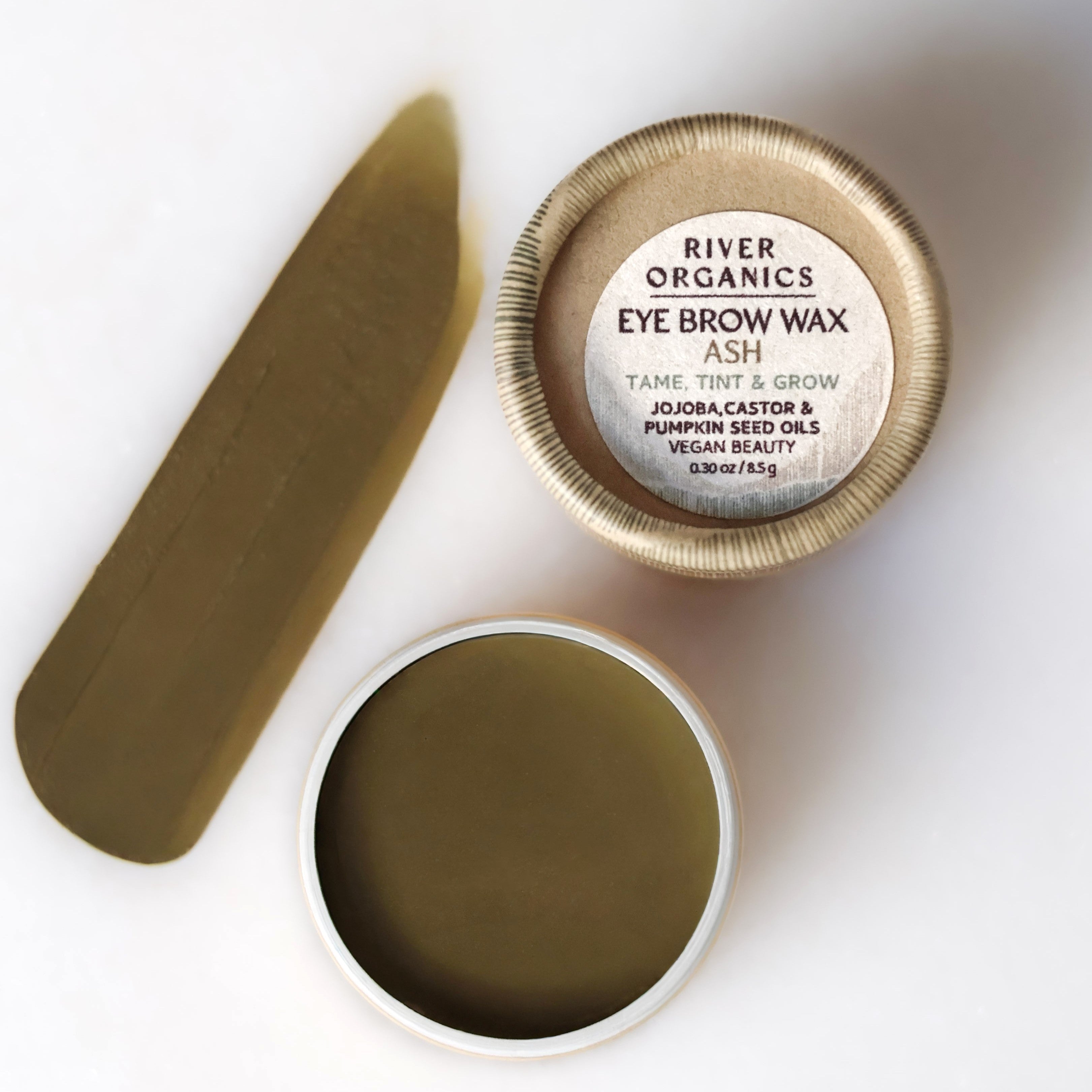 River Organics Brow Wax - Tame, Tint & Grow