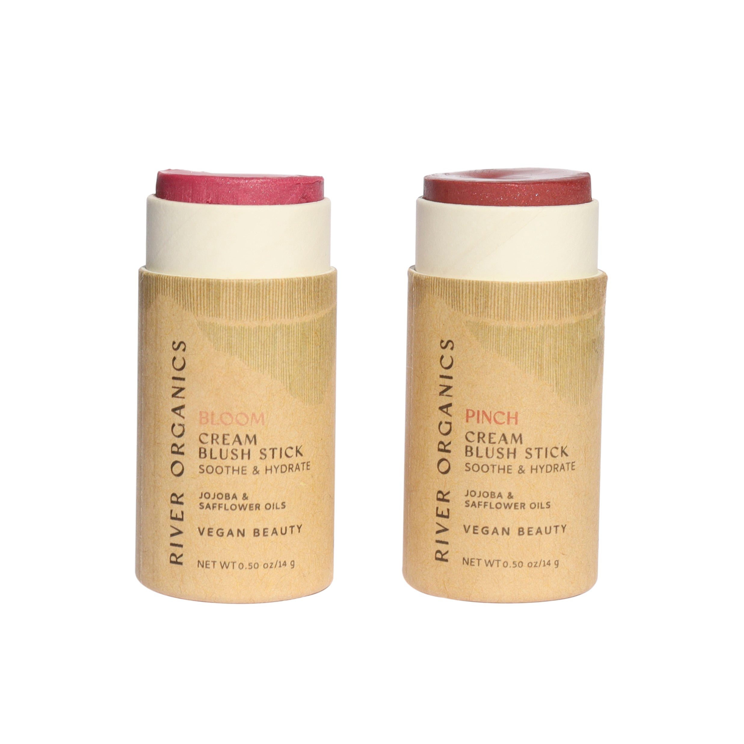 River Organics Creamy Vegan Blush Sticks | Set of 2 Mix &  Match