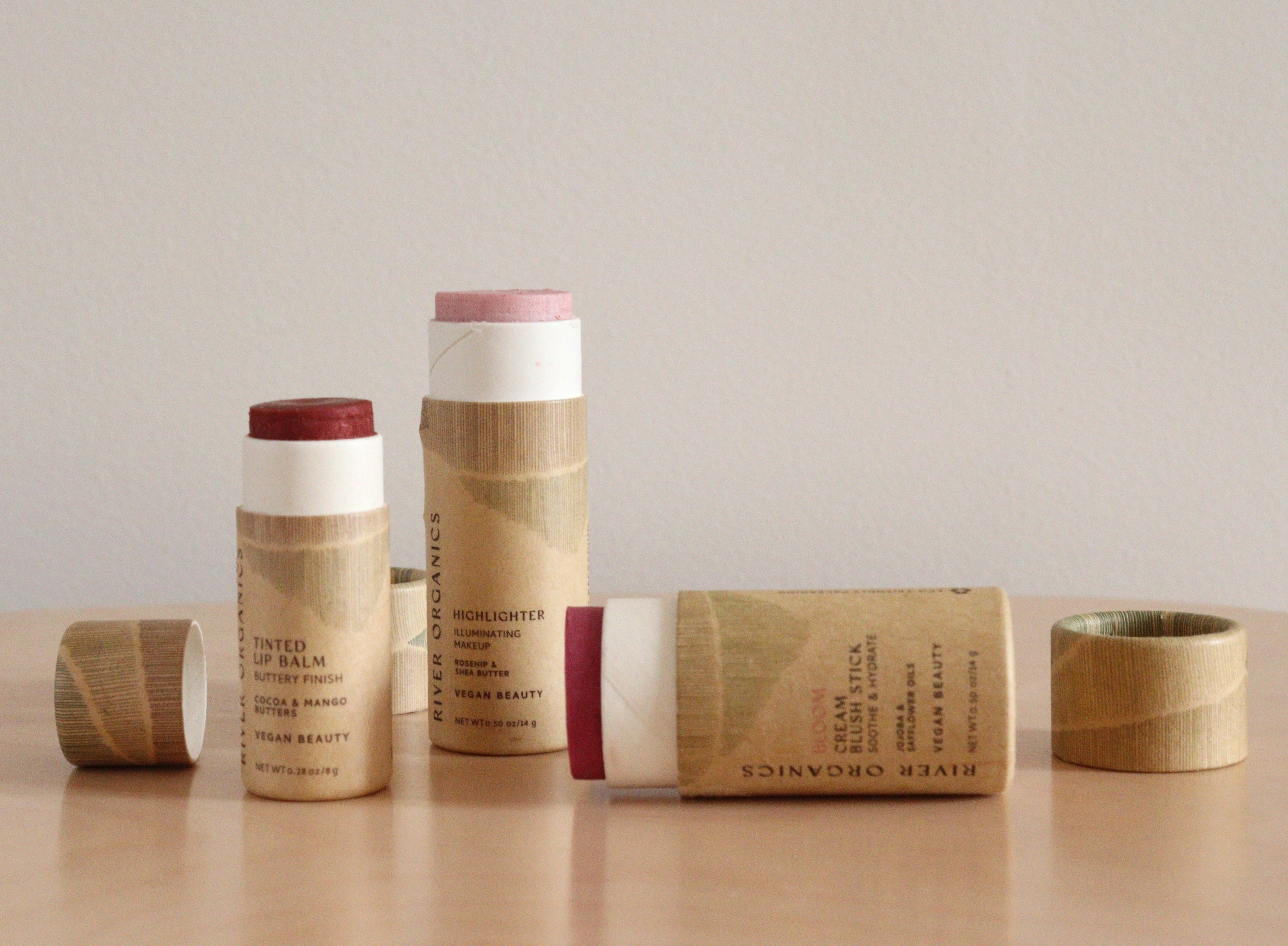 River Organics Lip + Highlighter + Blush Set