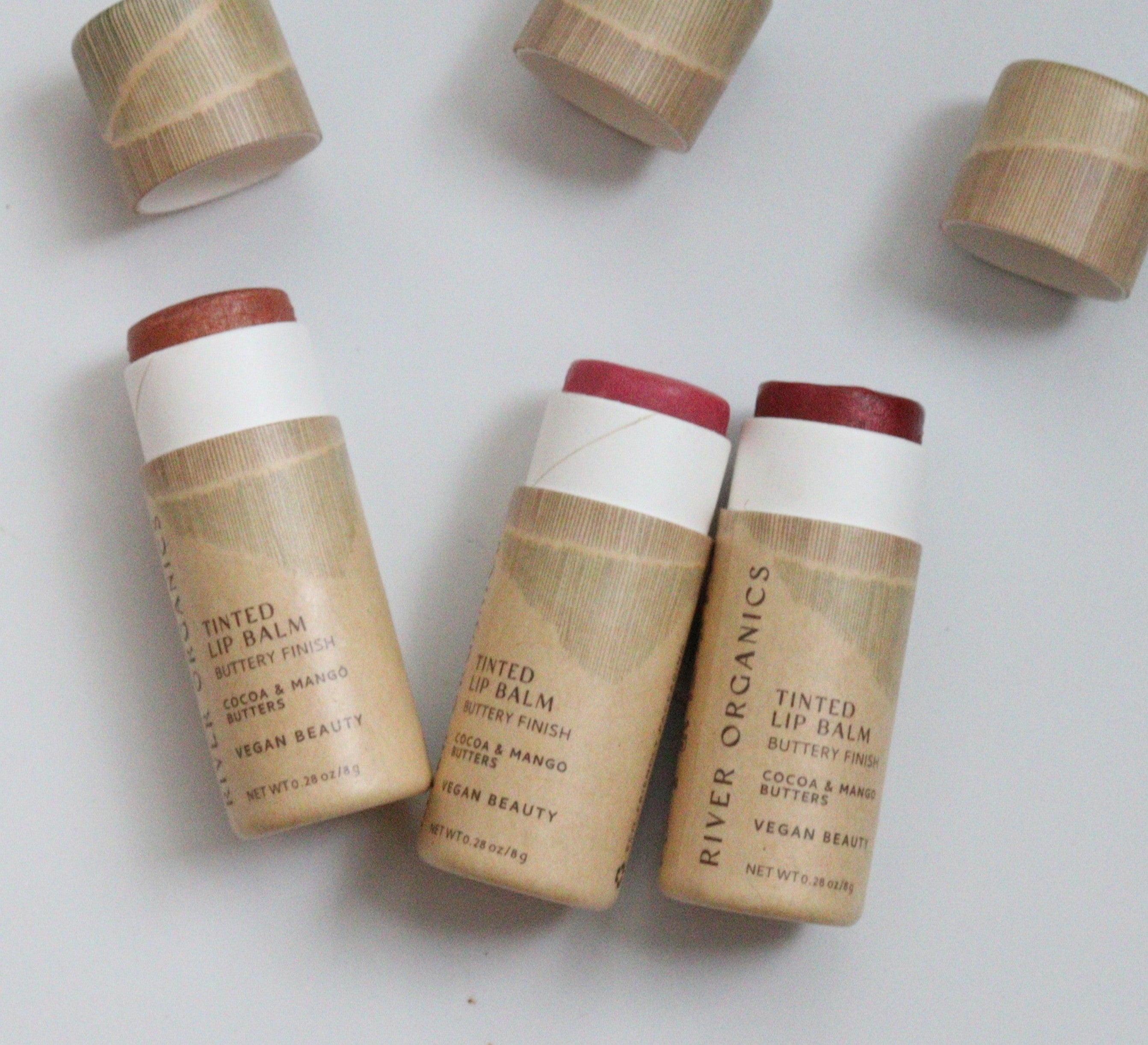 River Organics Tinted Vegan Lip Balms