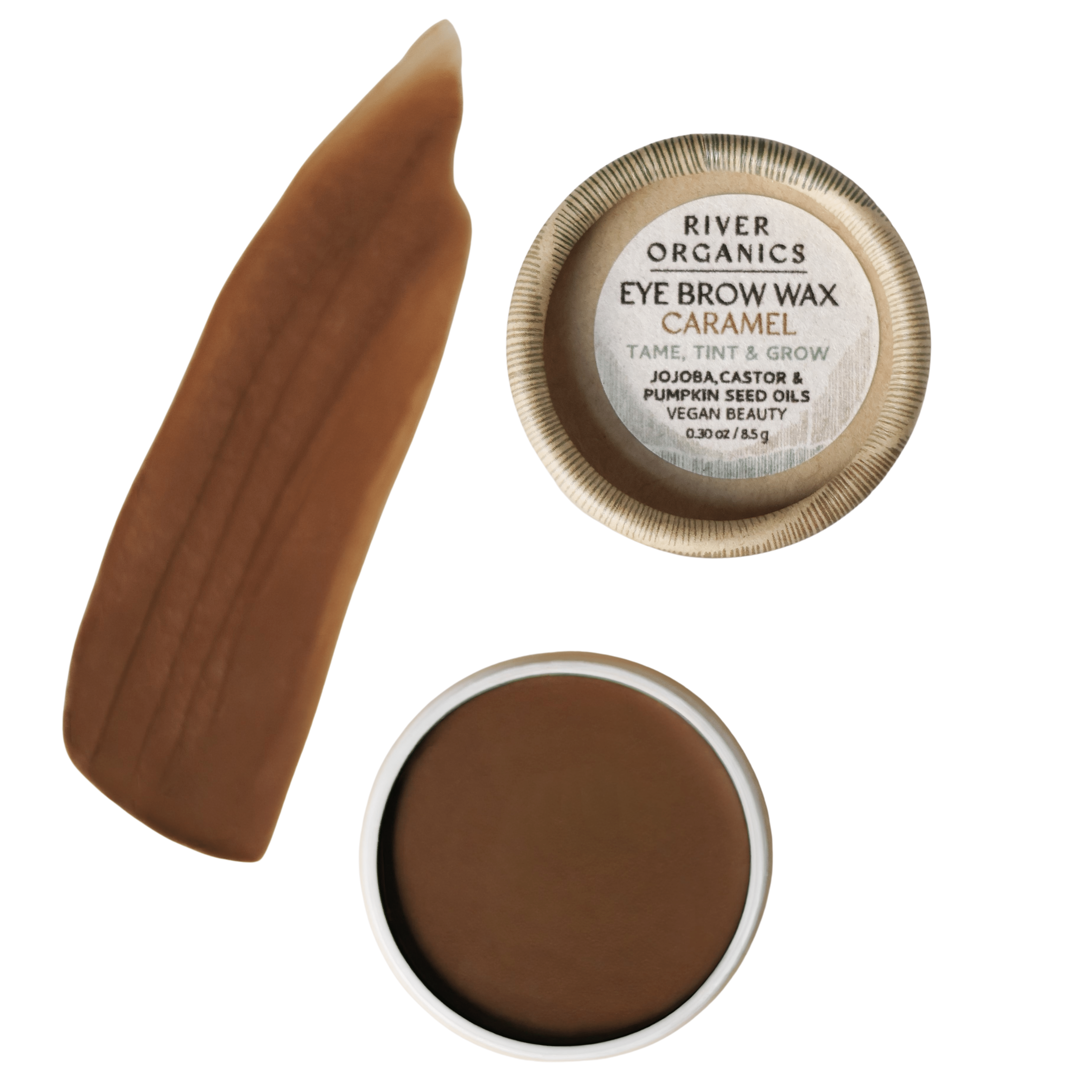 River Organics Brow Wax - Tame, Tint & Grow