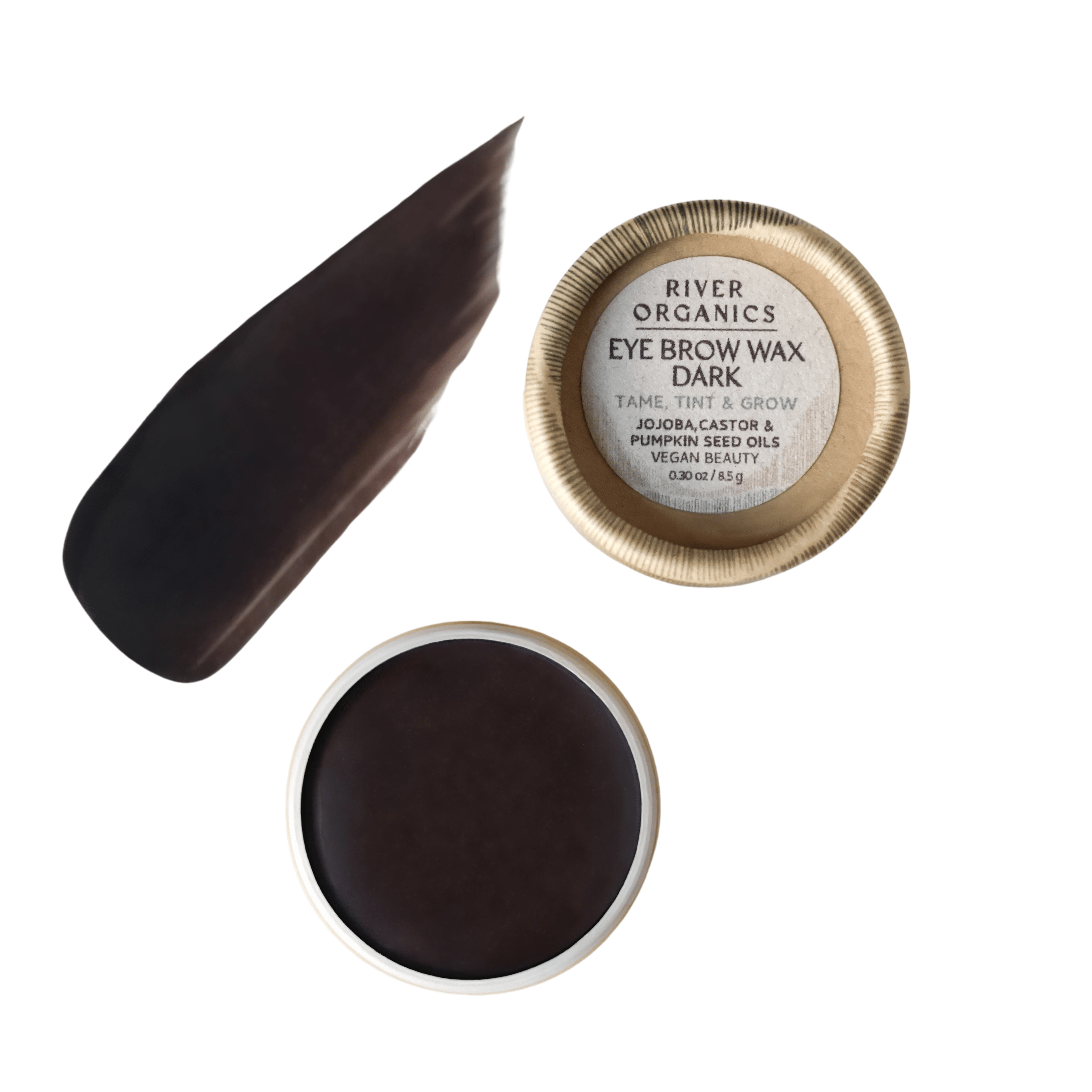 River Organics Brow Wax - Tame, Tint & Grow