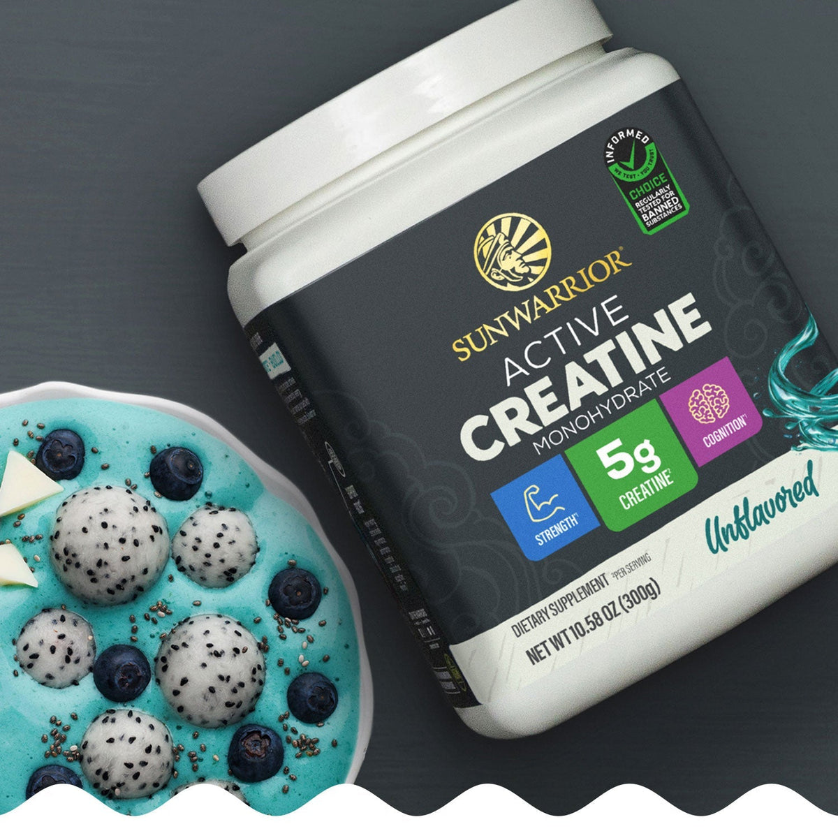 Sunwarrior Active Creatine product packaging; original product reference image