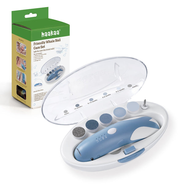 Haakaa Friendly Whale Nail Care Set - Harbour Blue - Gimme the