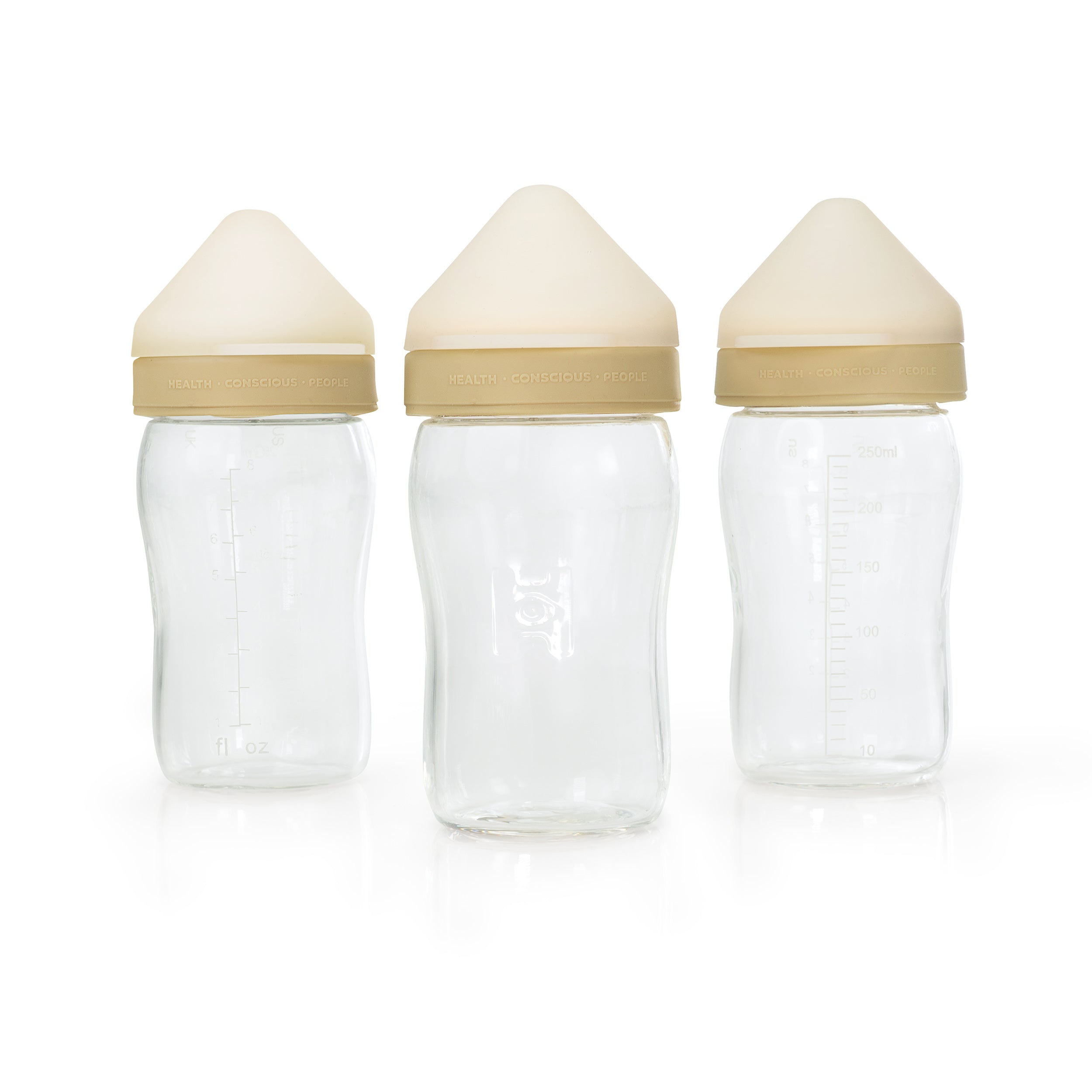 Health Conscious People Glass Baby Bottle – 3-Pack