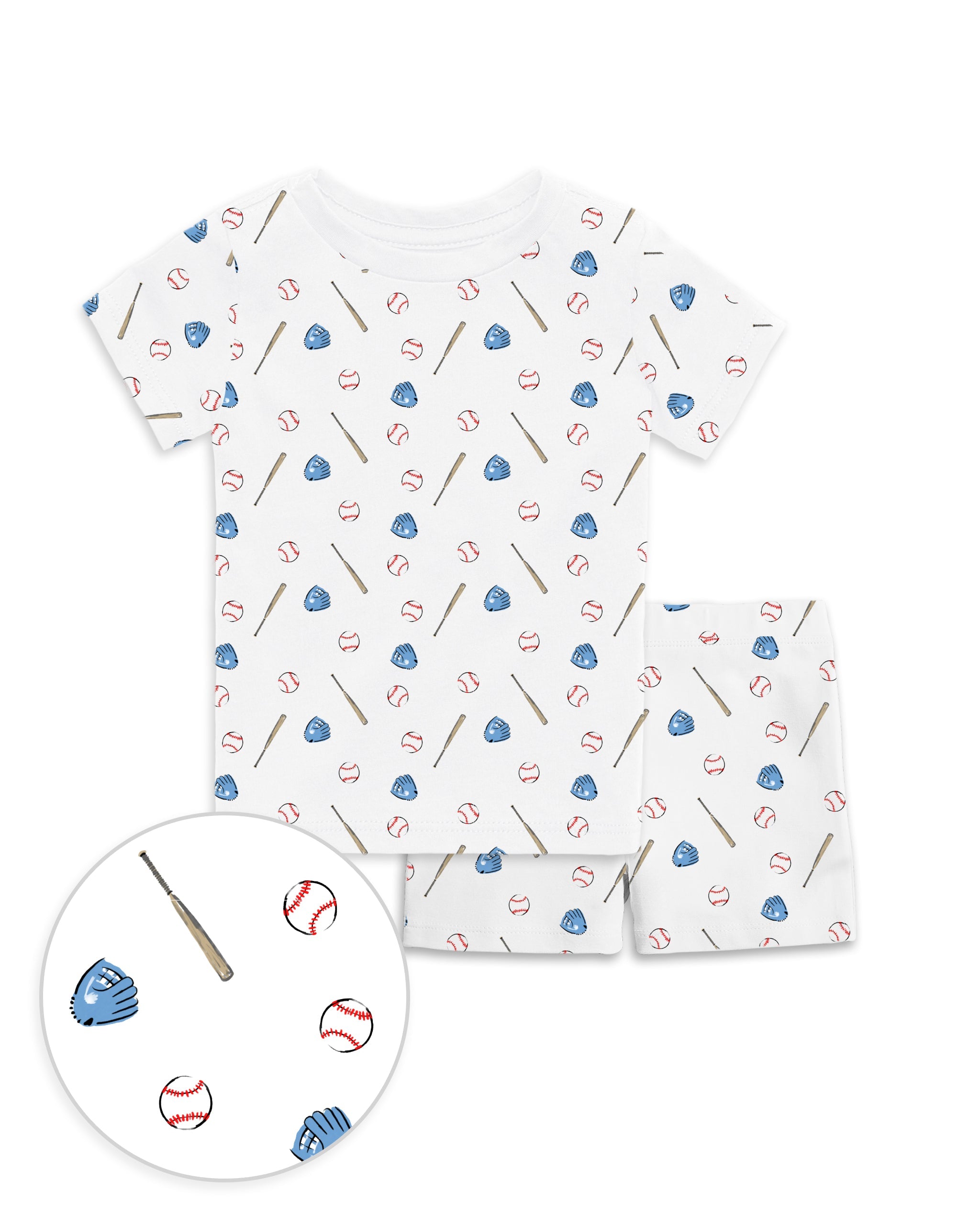 12|12 The Organic Short Sleeve Pajama Set [Batter Up]