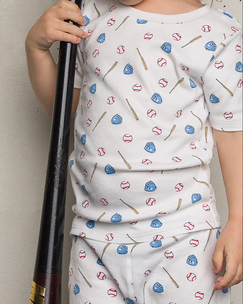 12|12 The Organic Short Sleeve Pajama Set [Batter Up]