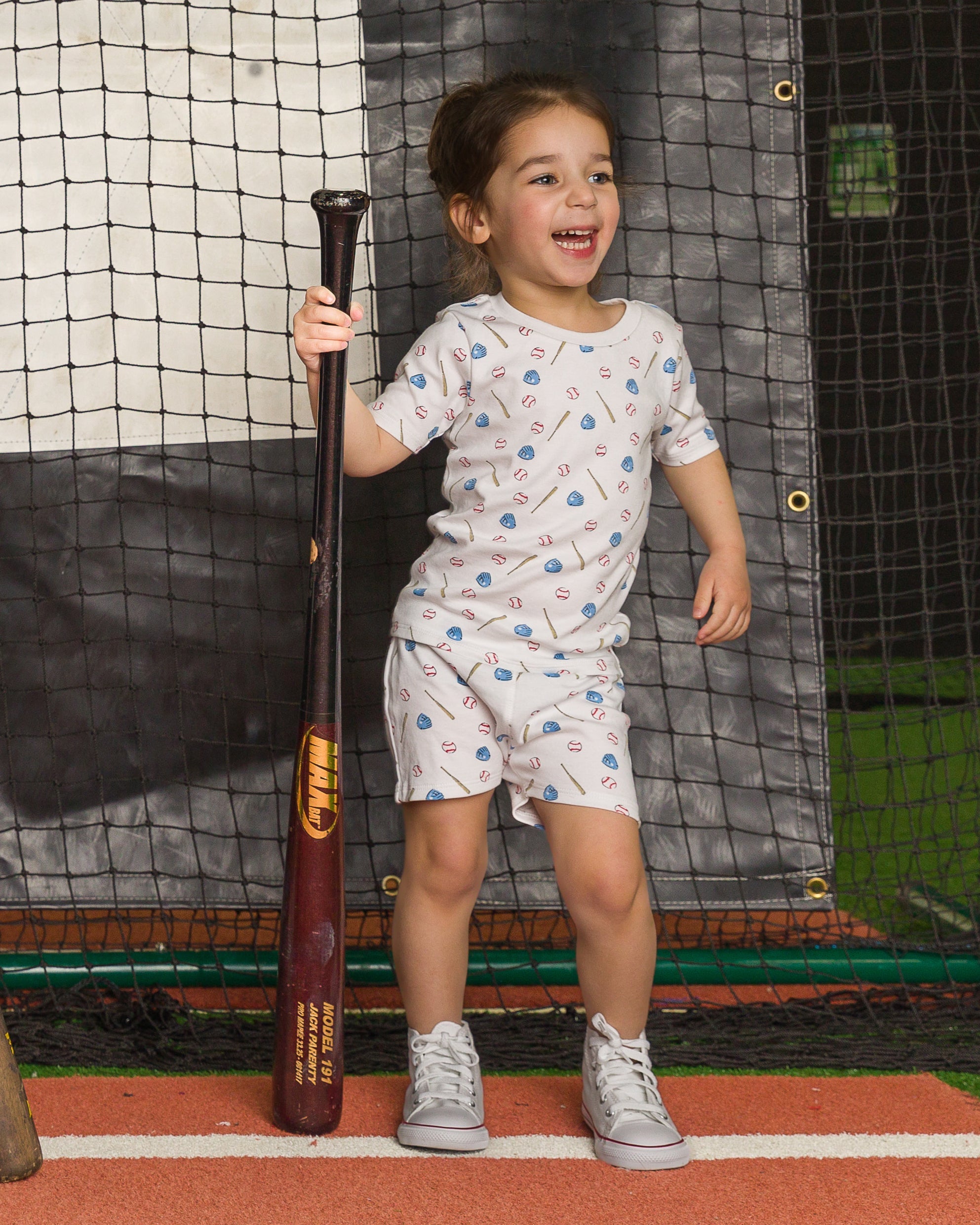 12|12 The Organic Short Sleeve Pajama Set [Batter Up]