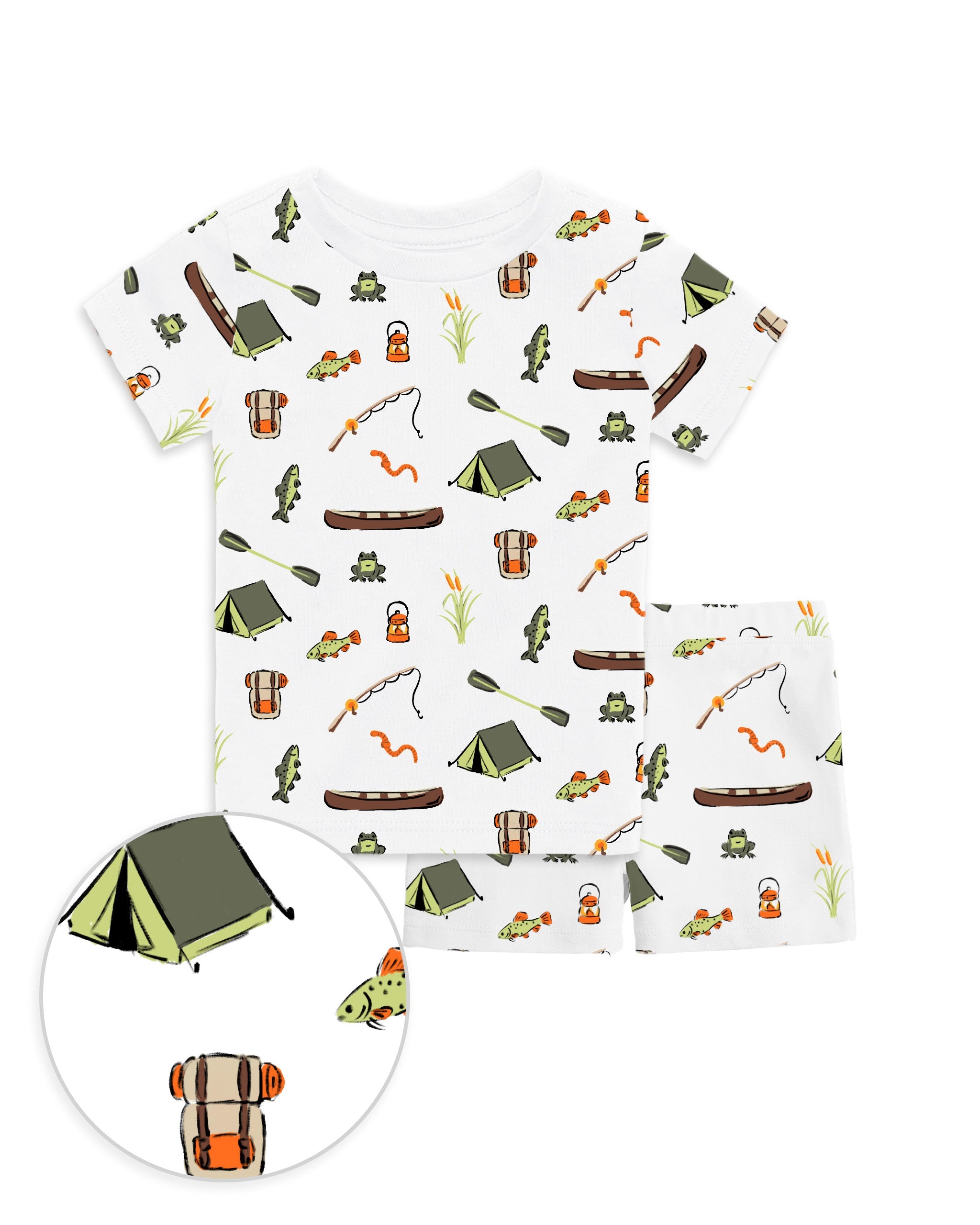 12|12 The Organic Short Sleeve Pajama Set [Gone Camping]
