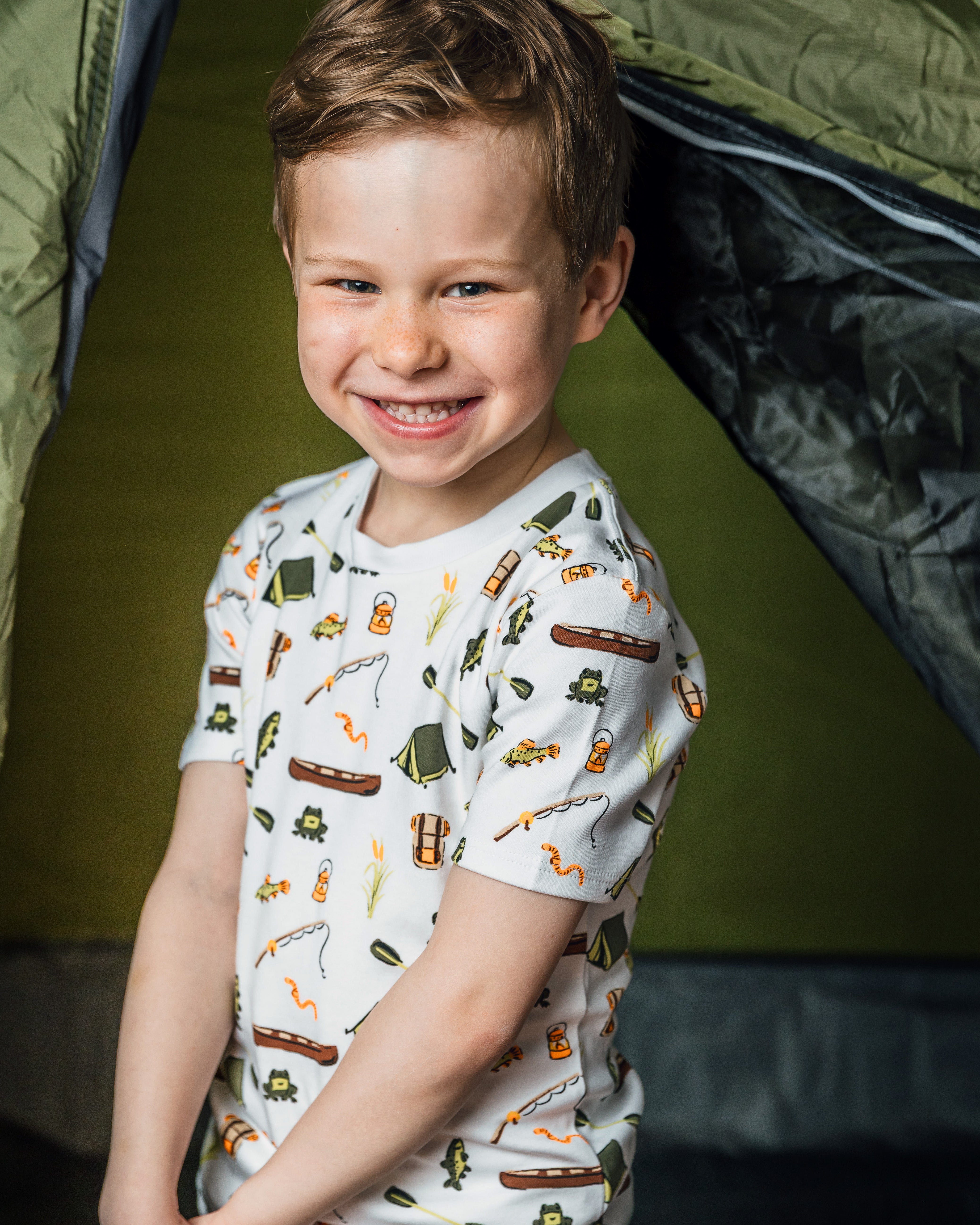 12|12 The Organic Short Sleeve Pajama Set [Gone Camping]