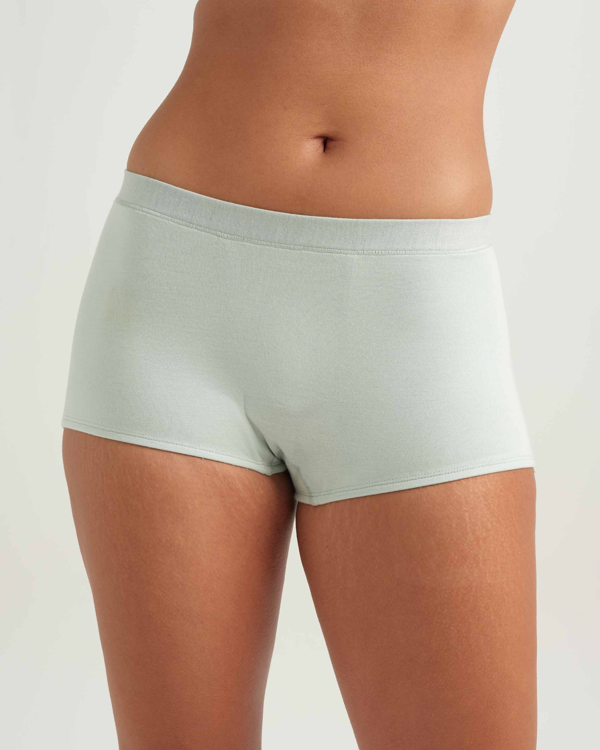 Light gray underwear on a plain background