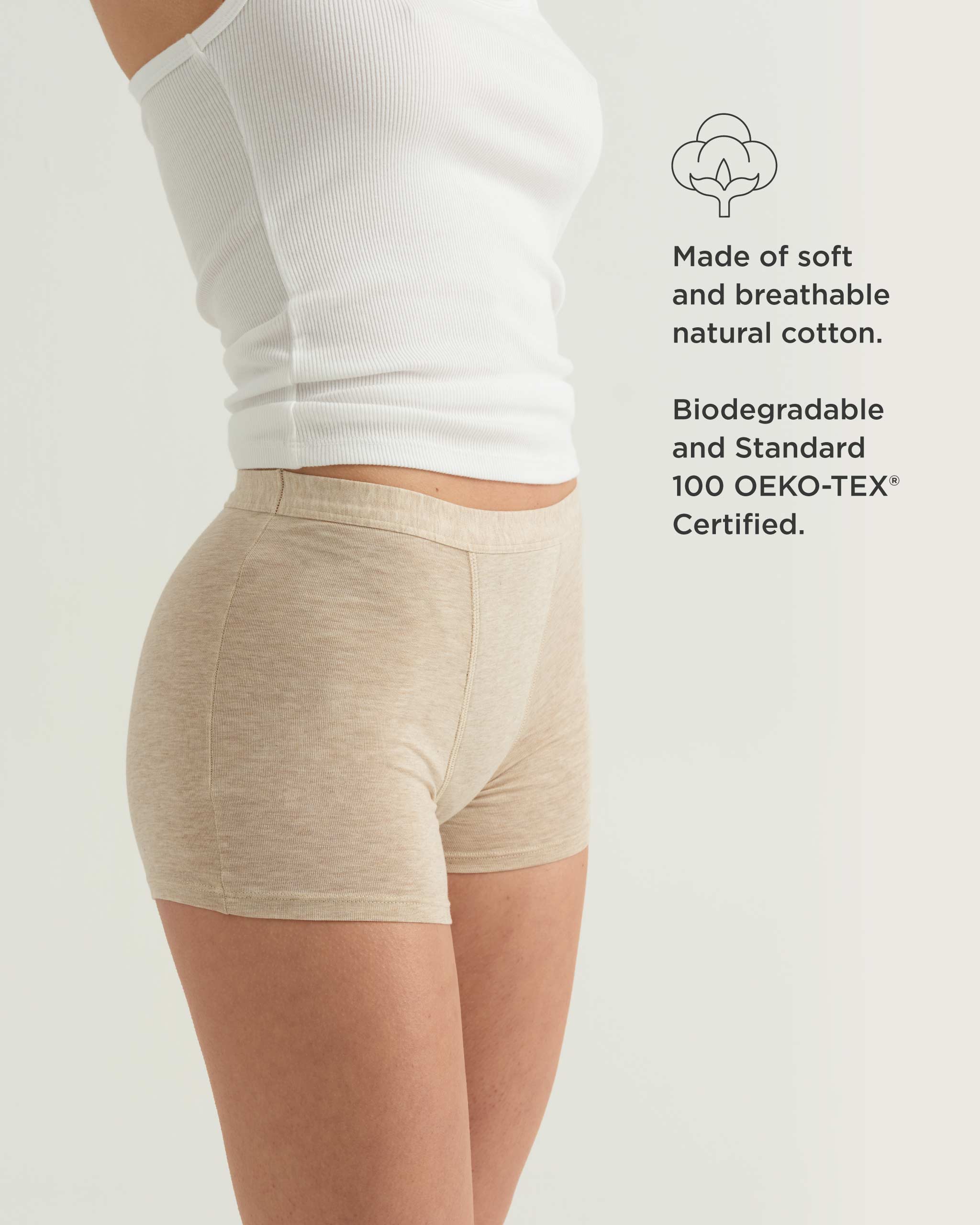 Saalt Leakproof Cotton Sleep Short
