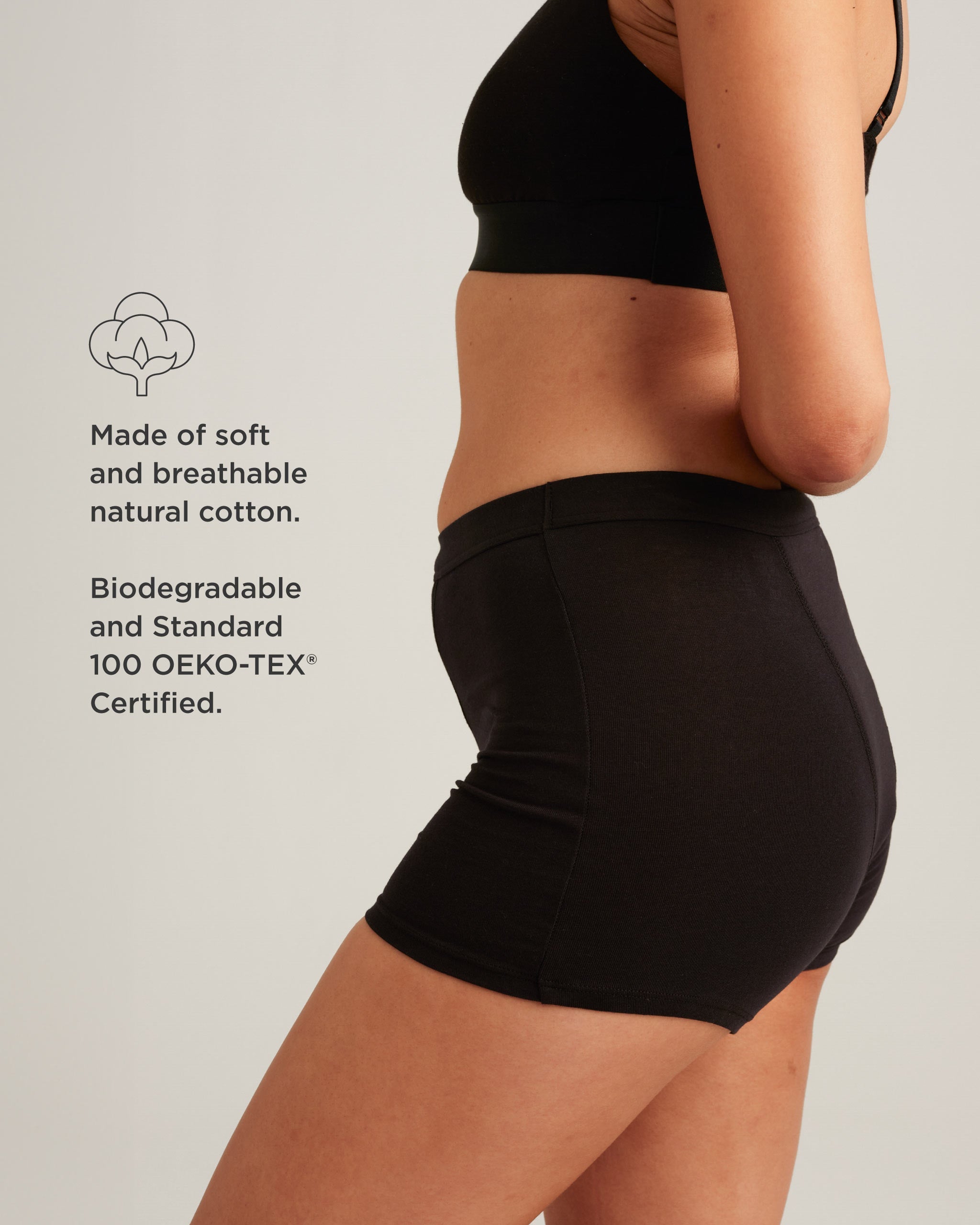 Saalt Leakproof Cotton Sleep Short
