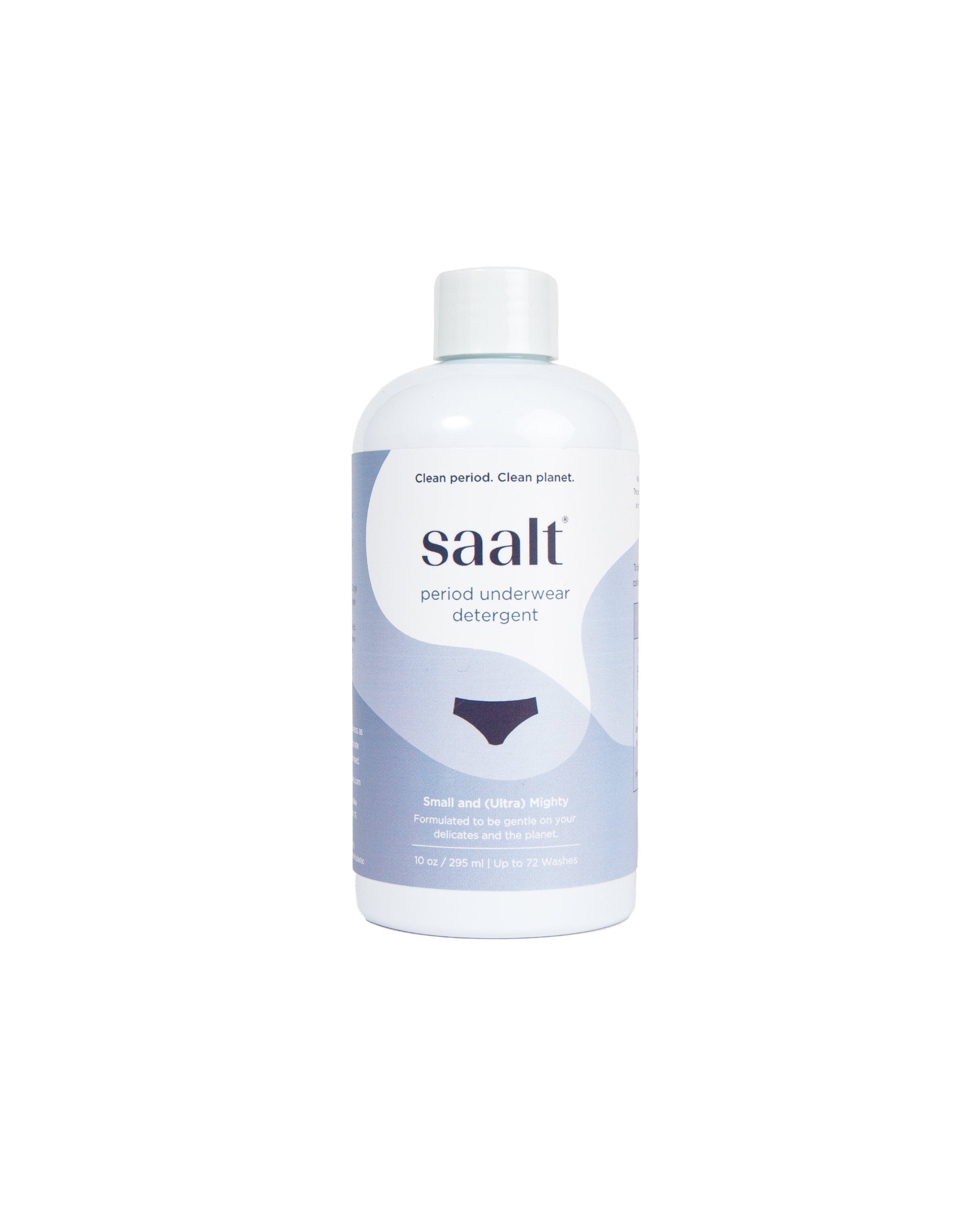 Saalt period underwear detergent bottle on a white background