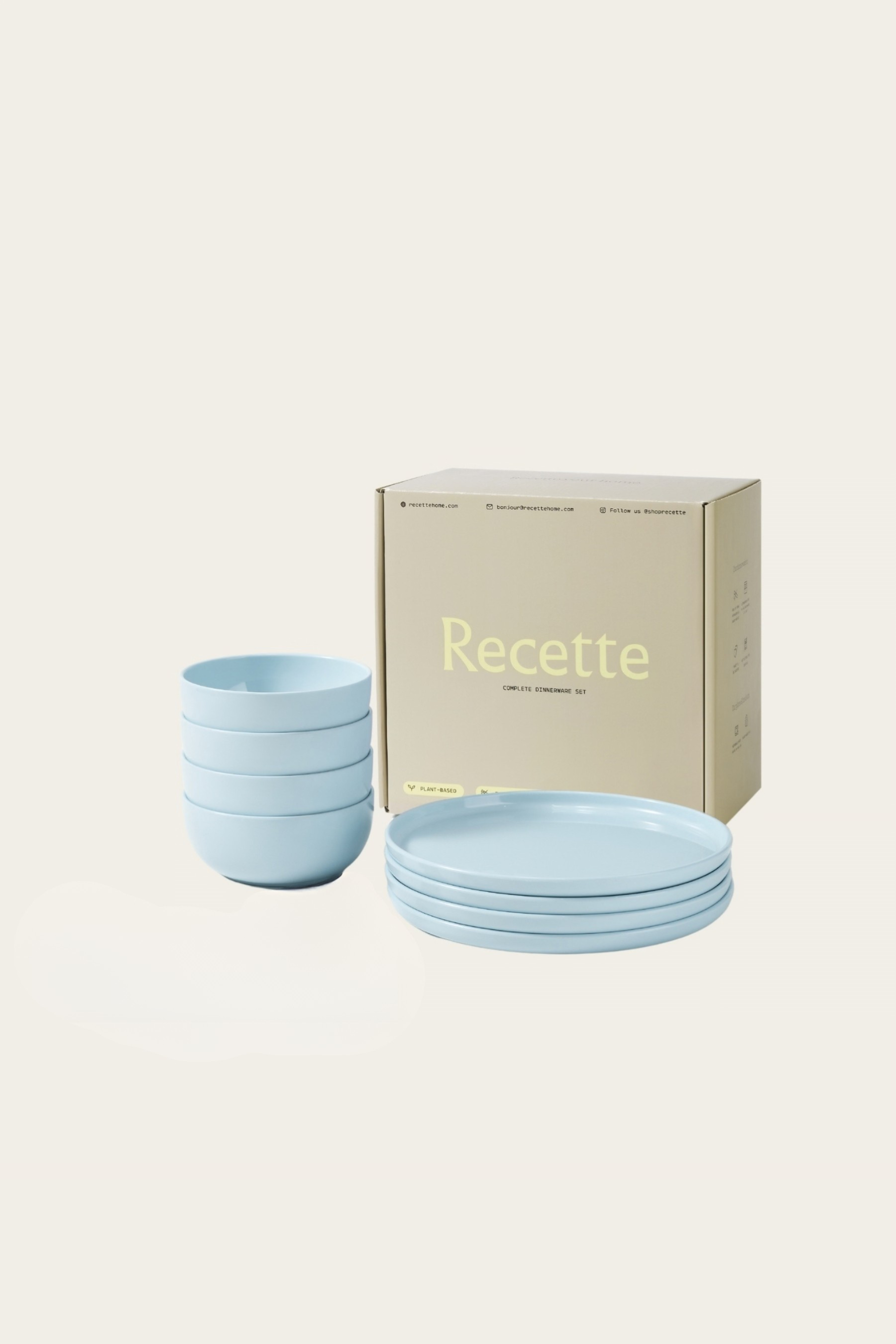 Recette Plate and Bowl Set | Seafoam