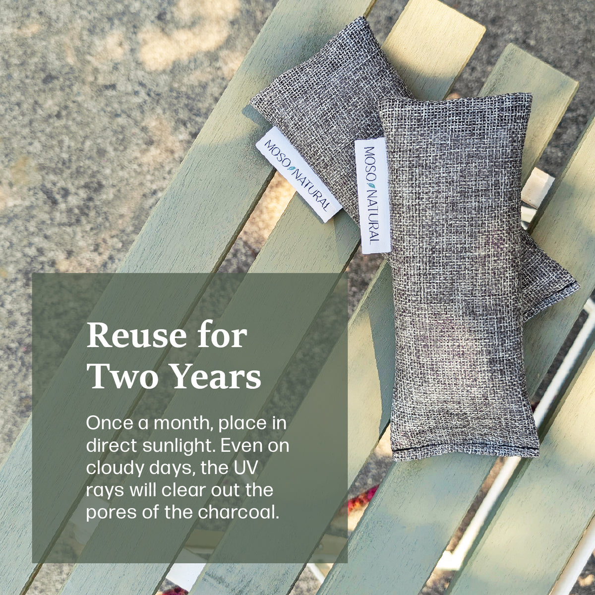 Moso Mini Natural Air Freshener, Filter & Purifier - Shoes and Small Spaces - 2 Pack
