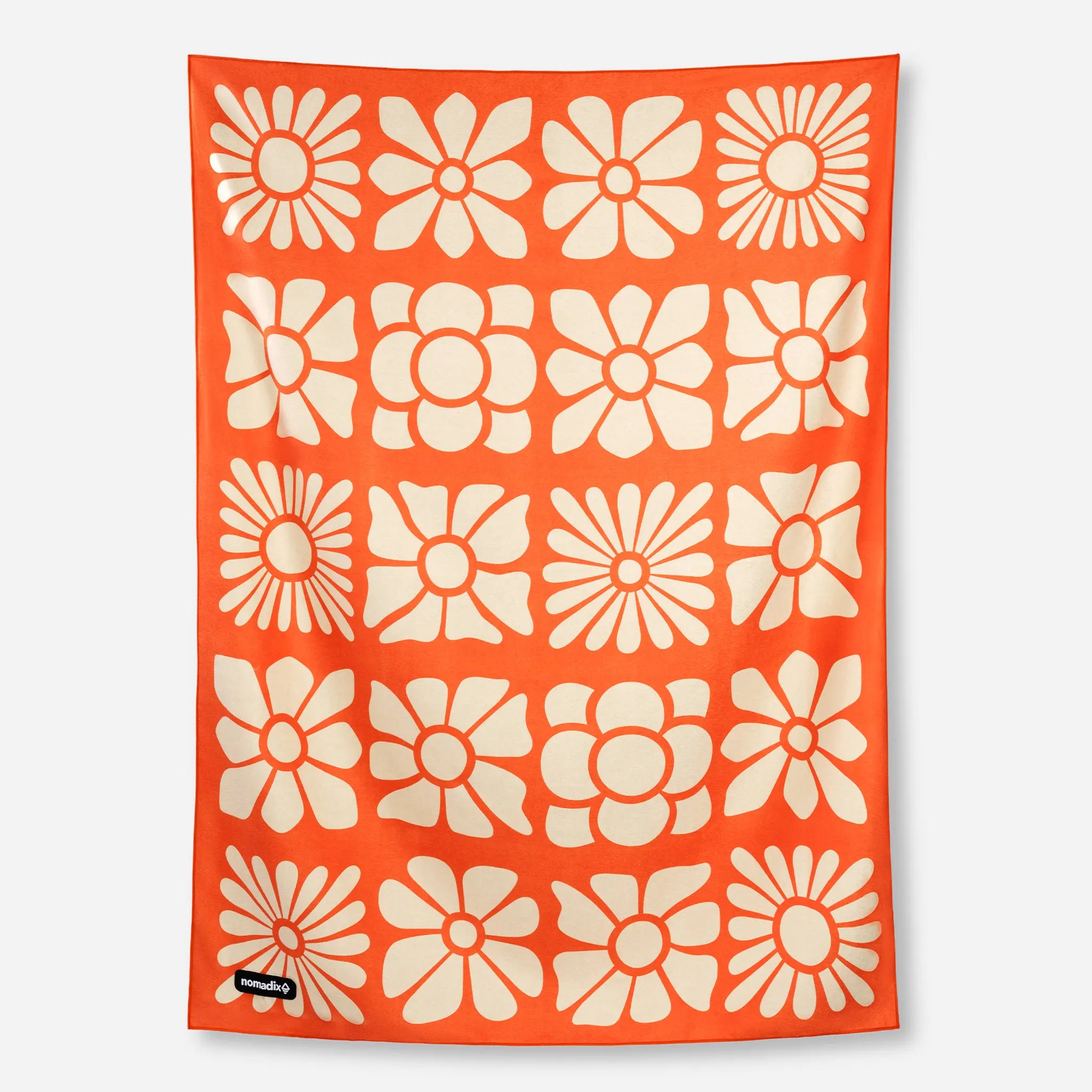Nomadix Blanket Towel: Big Flowers Expedition Orange