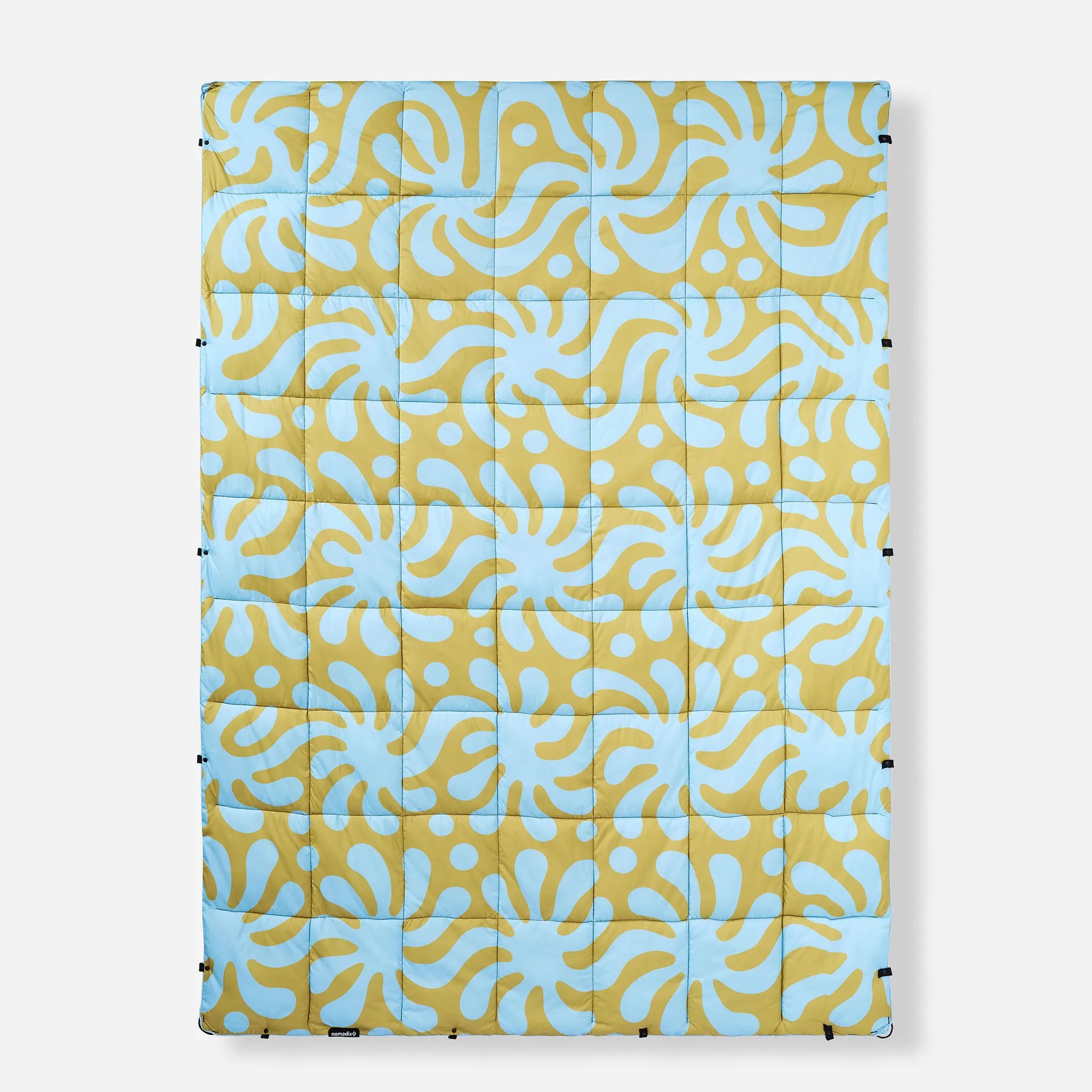 Nomadix Graphene Puffer Blanket: Whirlpool Meadow Green