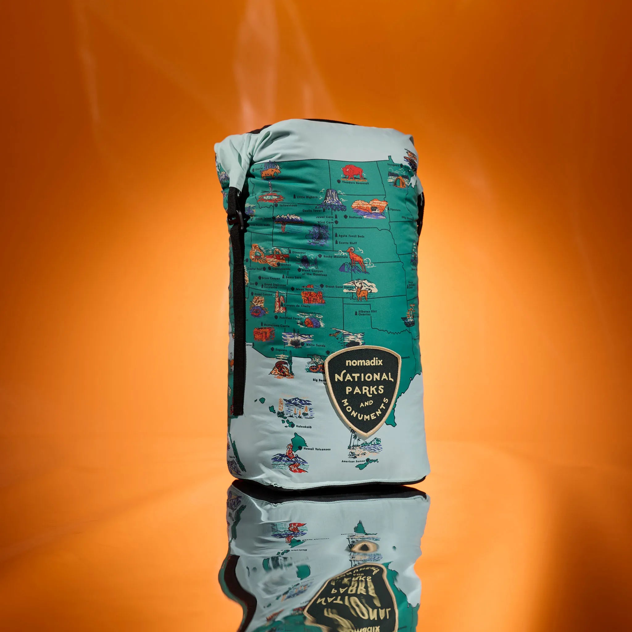Nomadix Graphene Puffer Blanket: National Parks and Monuments Map