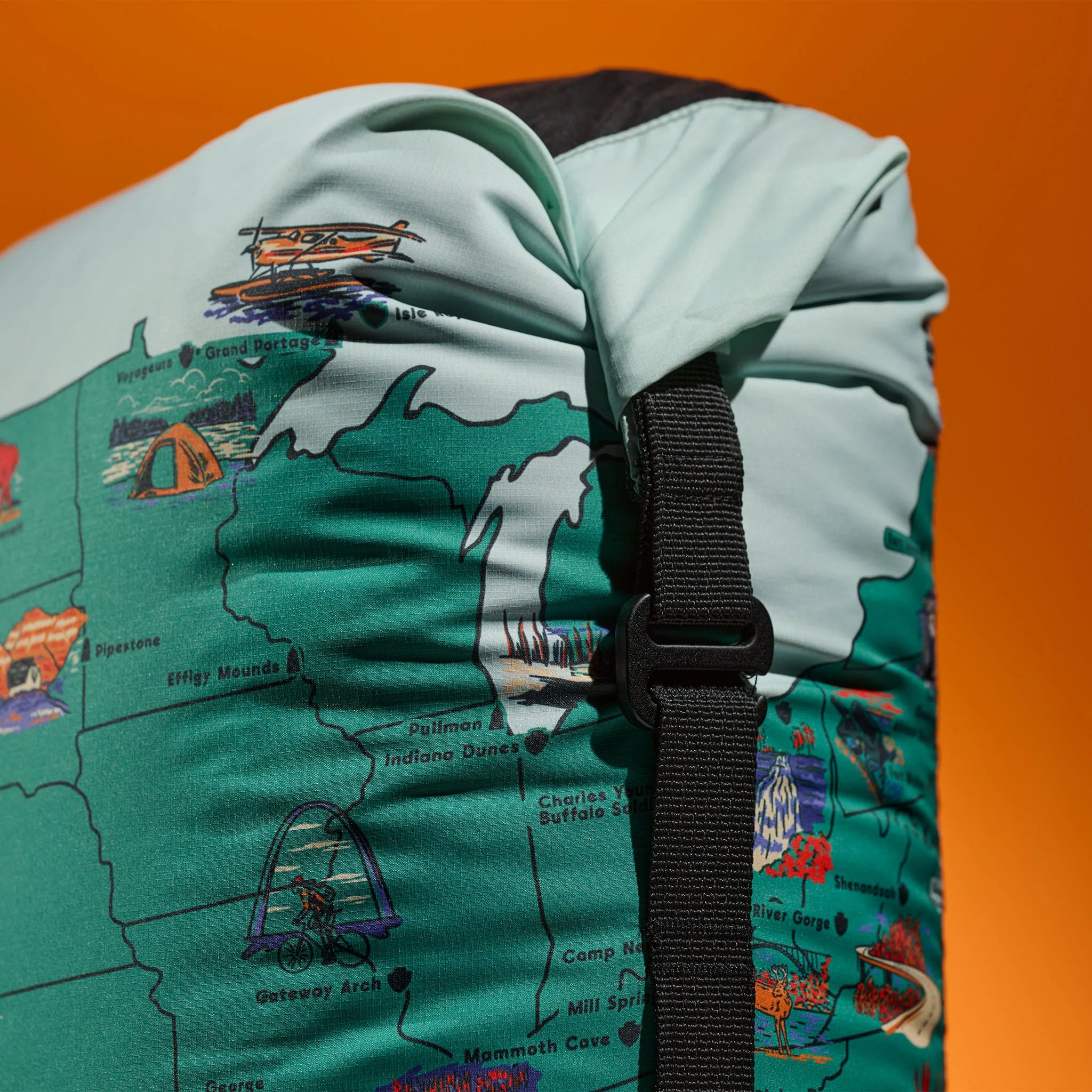 Nomadix Graphene Puffer Blanket: National Parks and Monuments Map