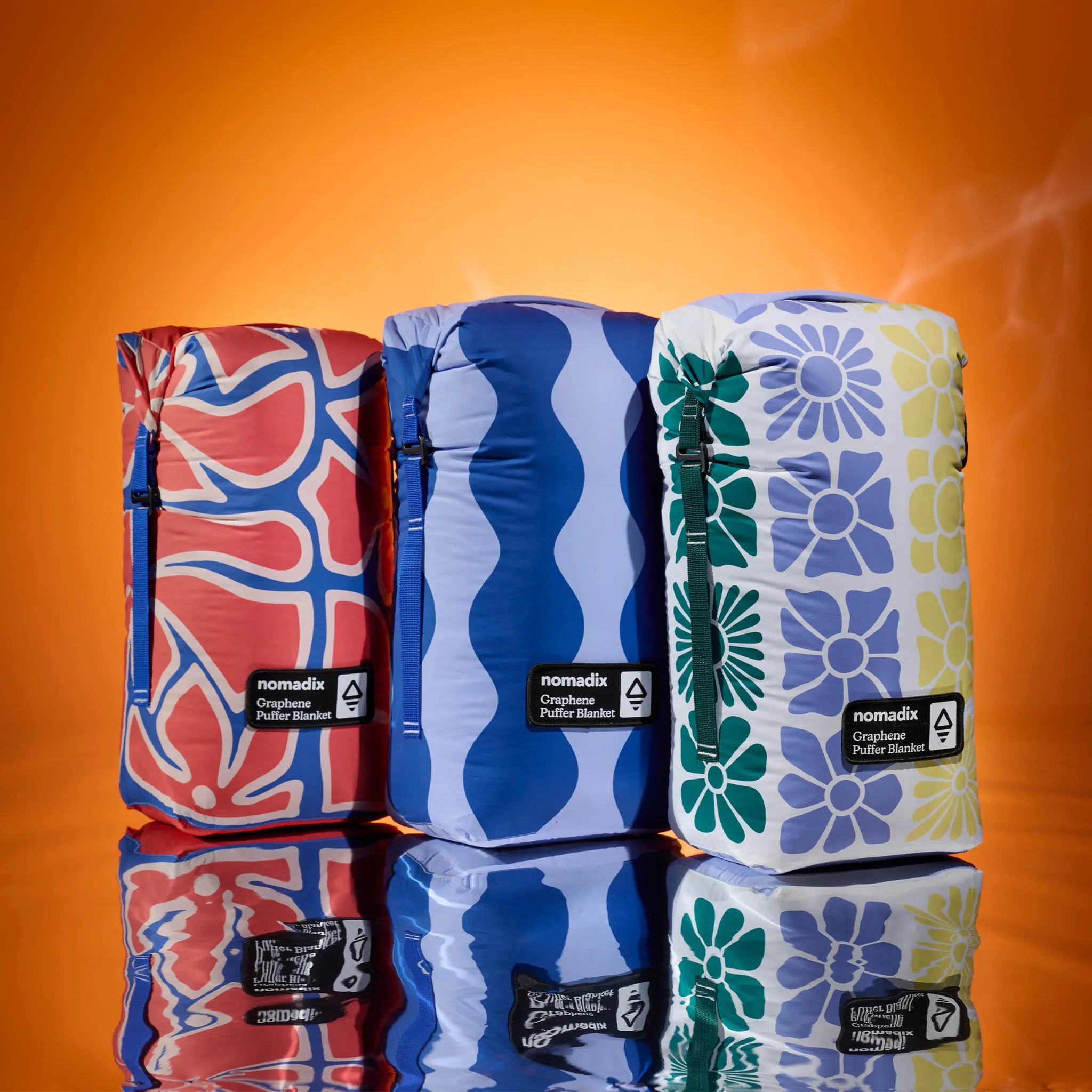 Nomadix Graphene Puffer Blanket: Flowerbed Multi
