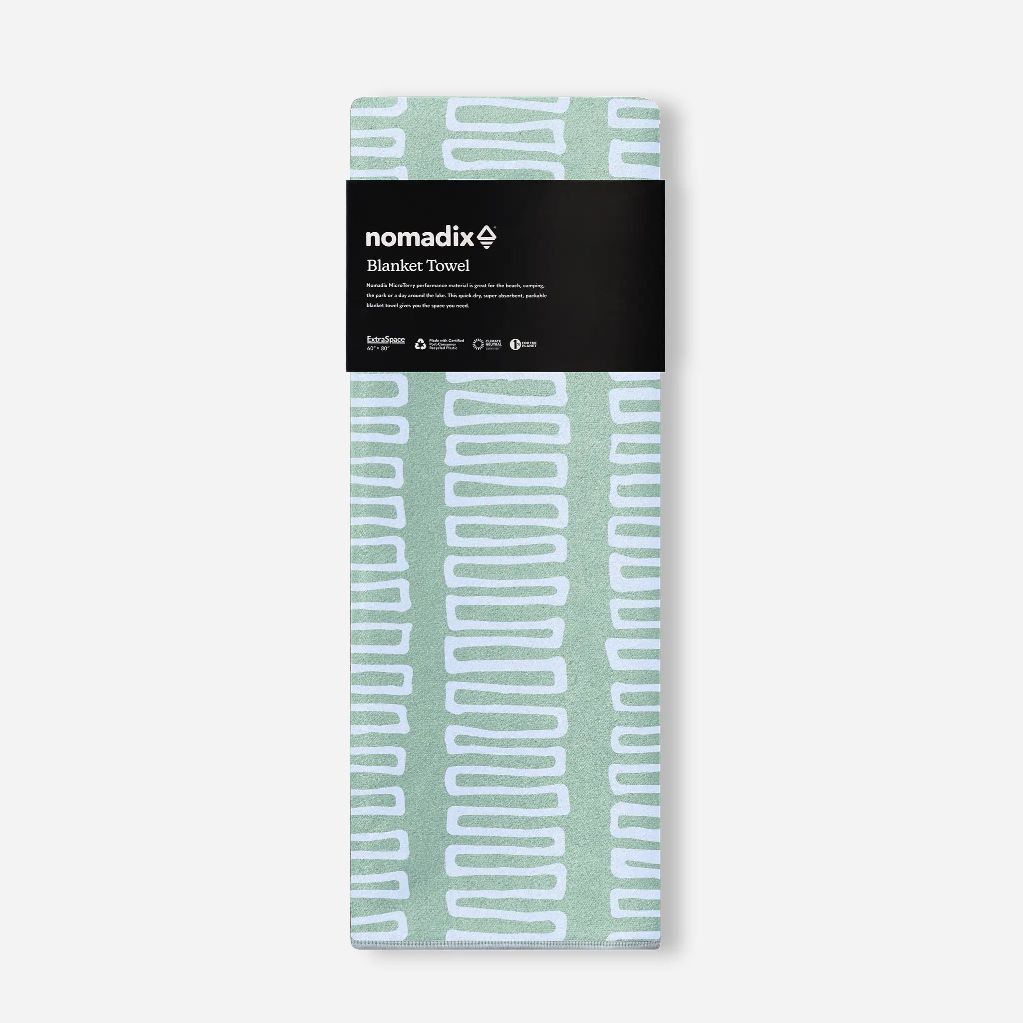 Nomadix Blanket Towel: Switchback Seafoam Green