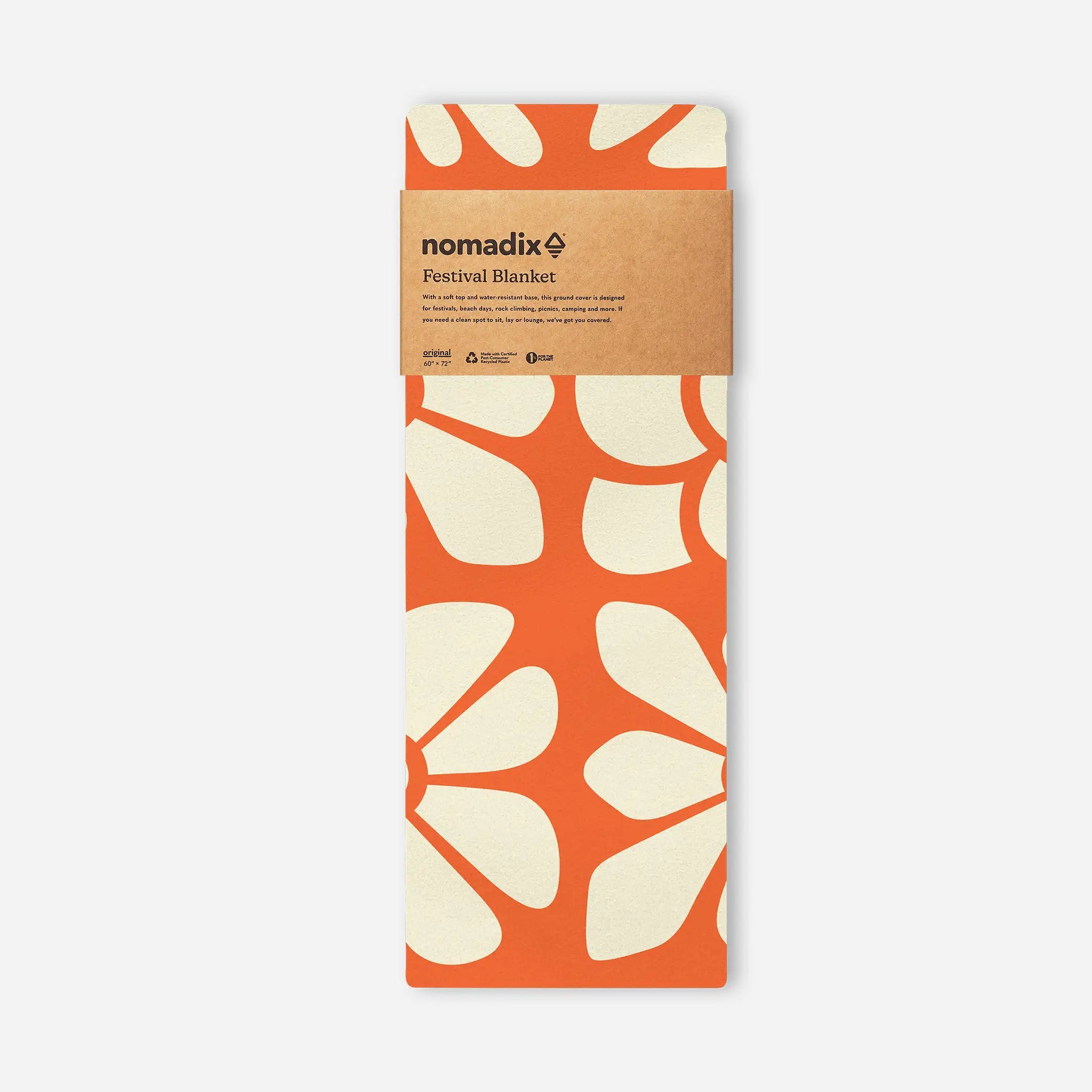Nomadix Festival Blanket: Big Flowers Expedition Orange