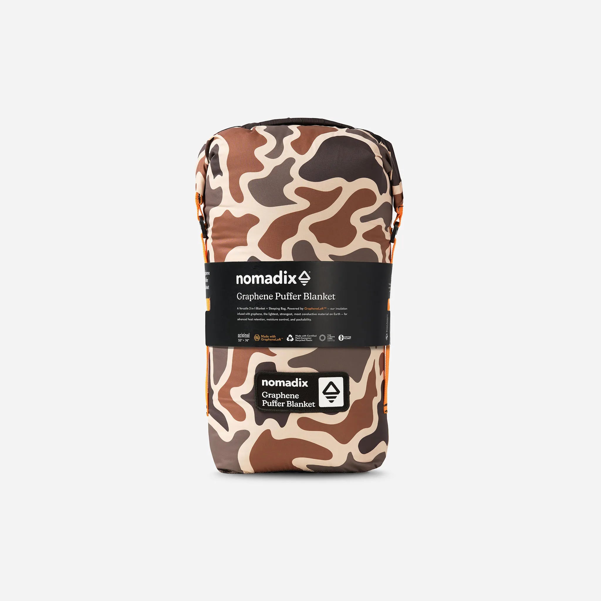 Nomadix Graphene Puffer Blanket: Duck Camo Bush